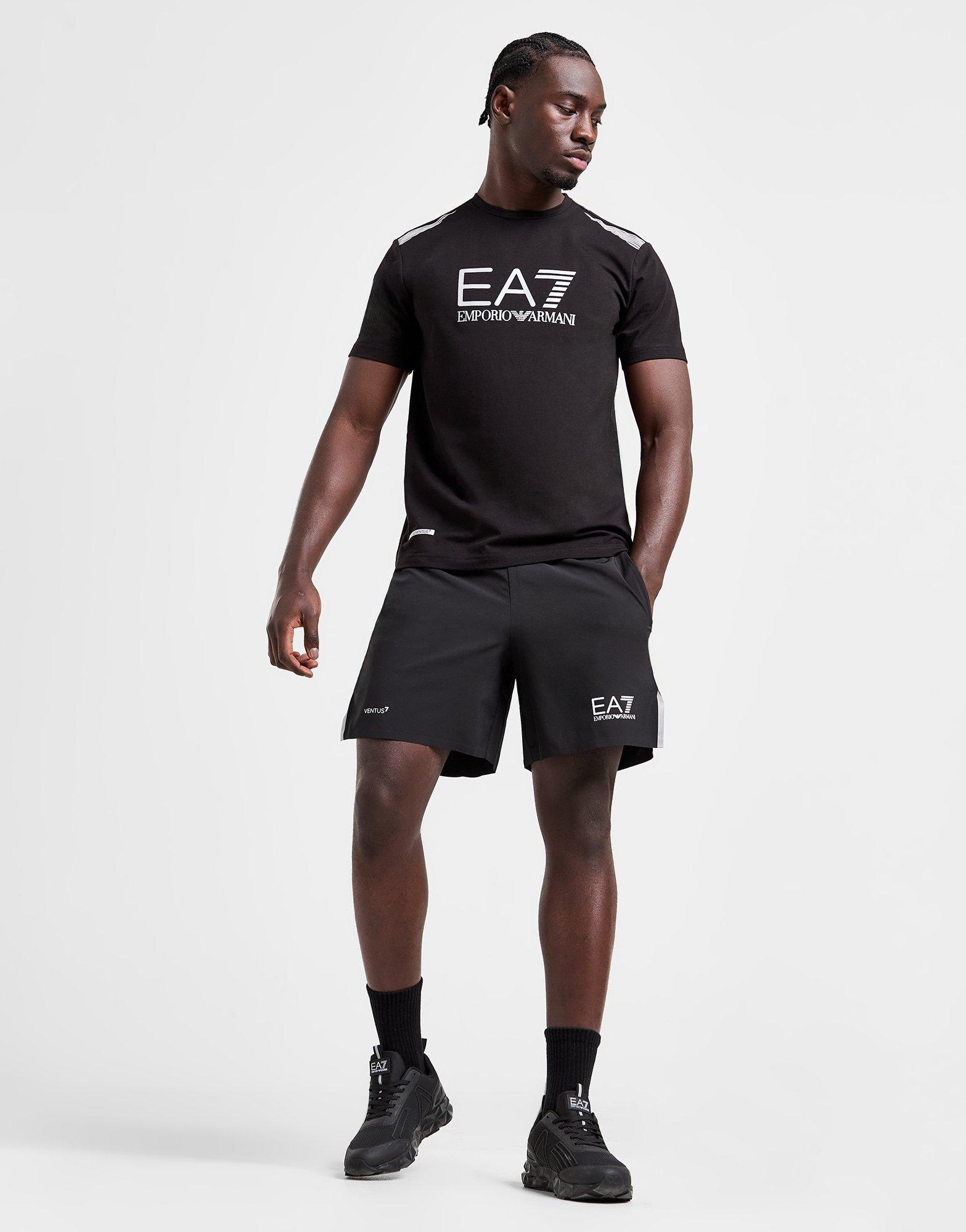 Black Emporio Armani EA7 Tennis Shorts | JD Sports UK