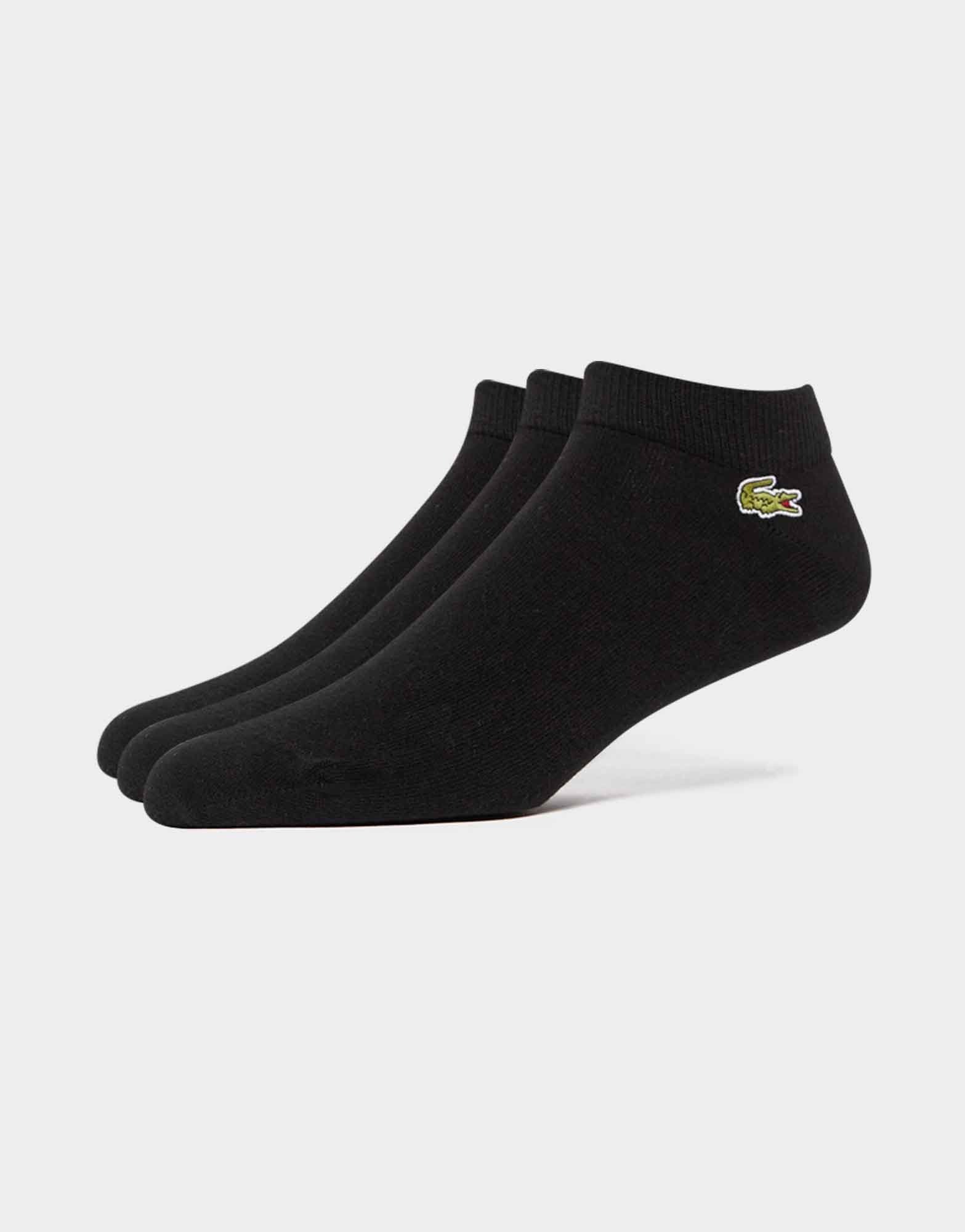 Black Lacoste 3-Pack Quarter Socks - JD Sports Global