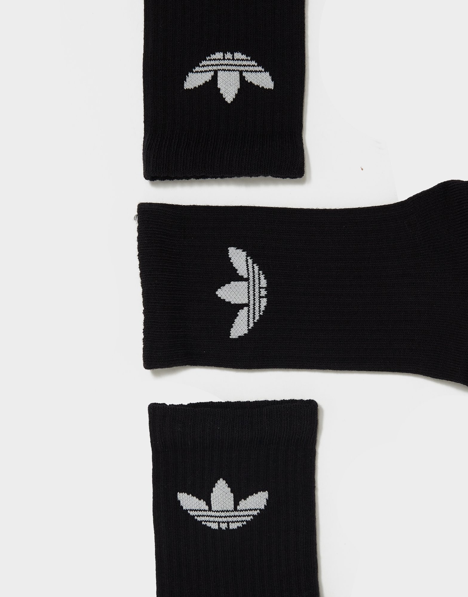 adidas Trefoil Crew Cushioned Socks (3 Pack) Black — foto 3
