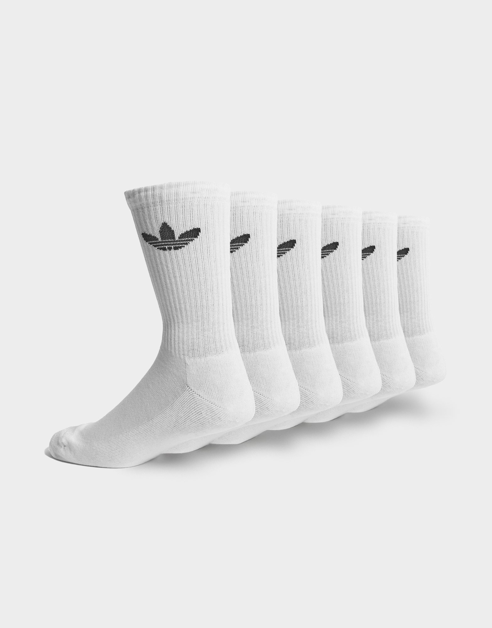 adidas Trefoil Crew Cushioned Socks (6 Pack) White — foto 2
