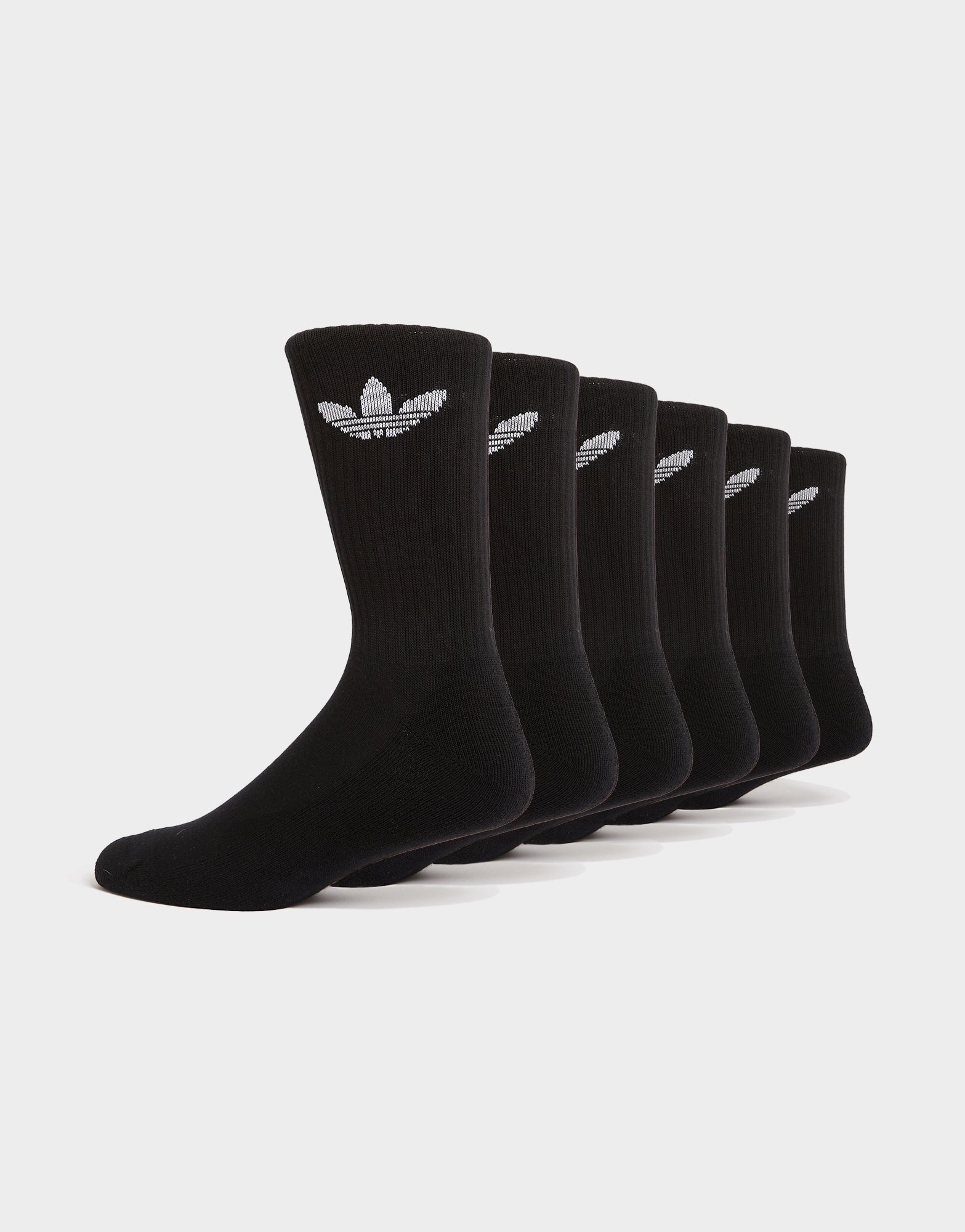 adidas Trefoil Crew Cushioned Socks (6 Pack) Black — foto 2