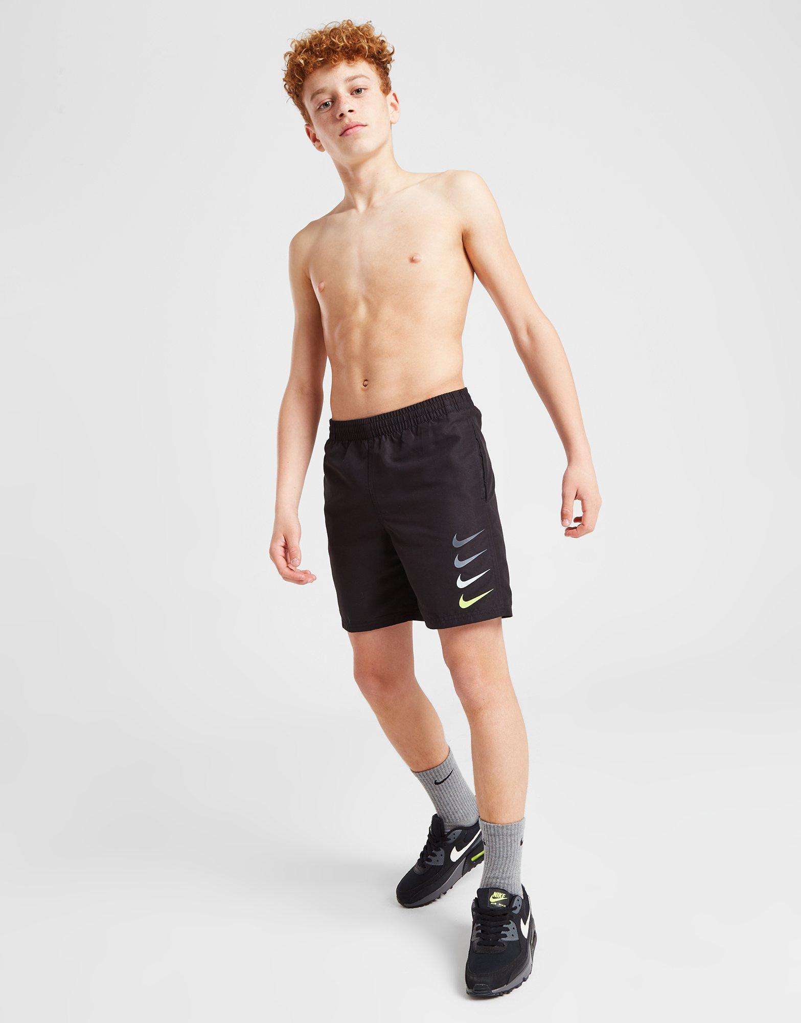 Nike Stacked Swoosh Swim Shorts Junior