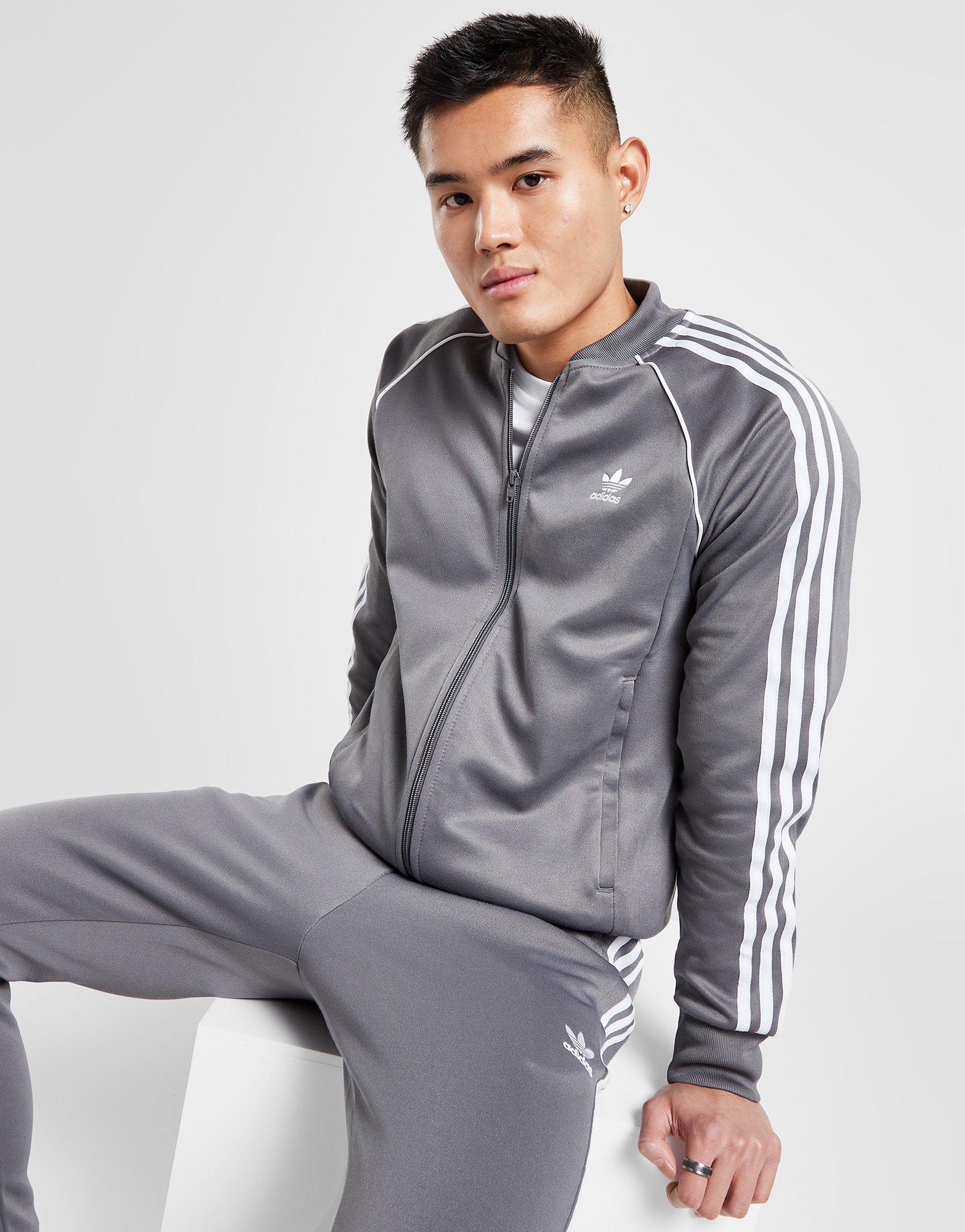 Gray store adidas tracksuit