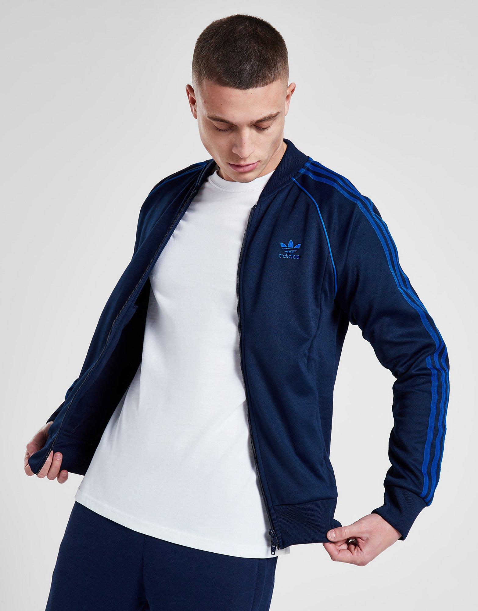 Chaqueta de chándal azul con detalle de cinta Retro Sport de adidas  Originals