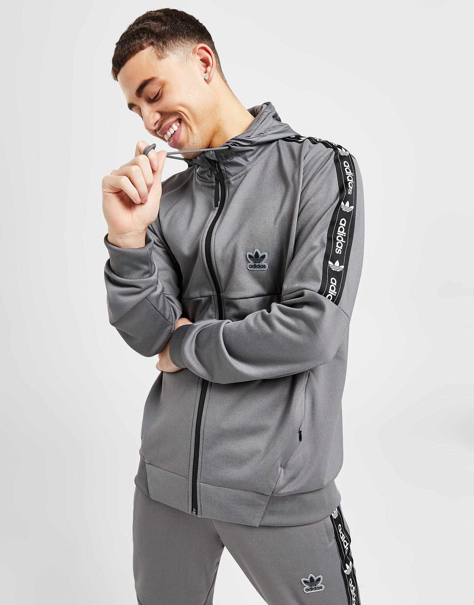 Hick Draak terug Grey adidas Originals Edge Full Zip Hoodie | JD Sports Global