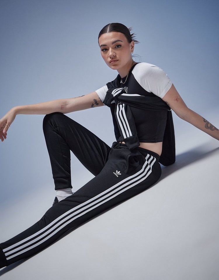 Black adidas Originals 3-Stripes Poly Track Pants | JD Sports UK