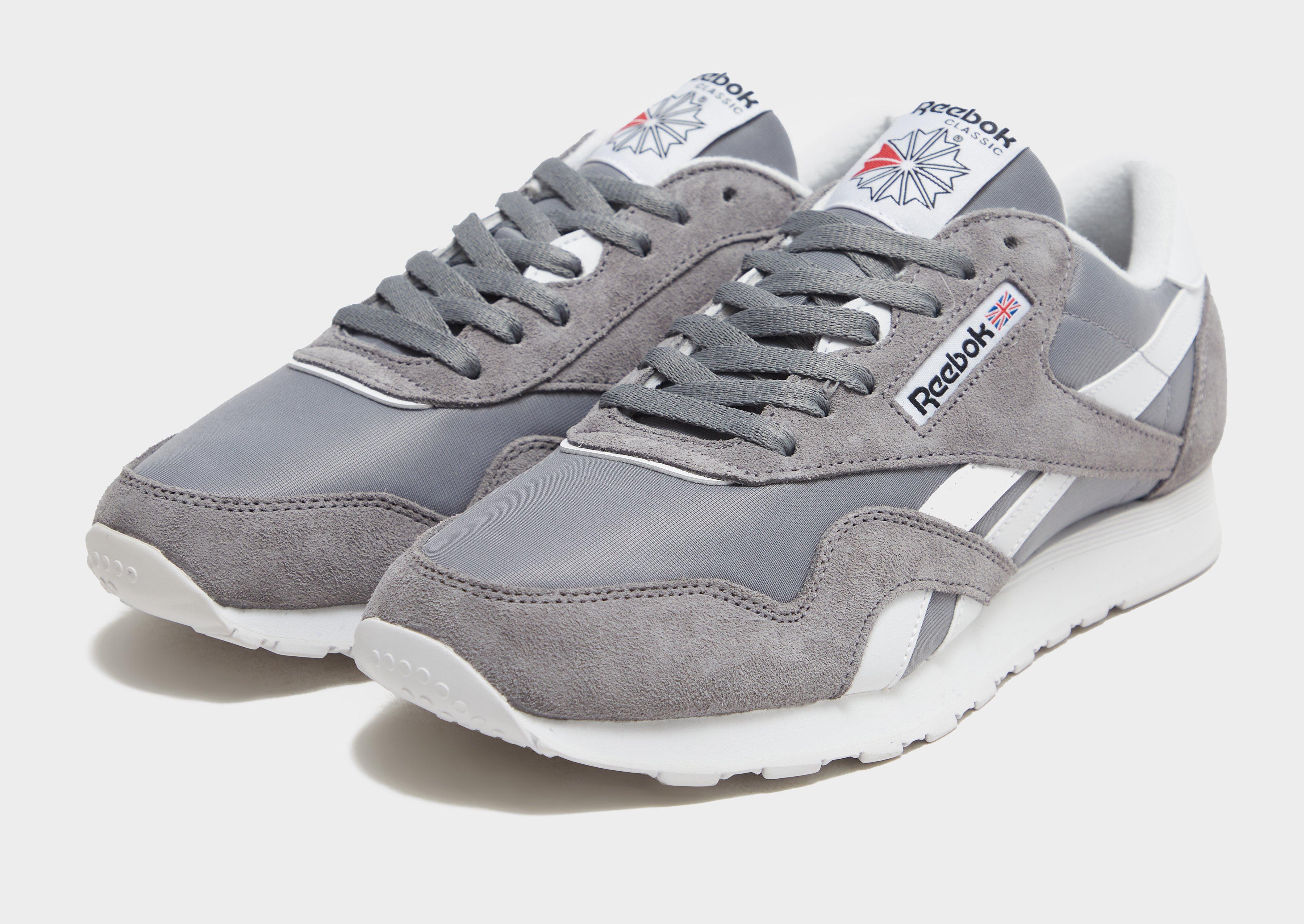 Reebok classic nylon mens on sale grey