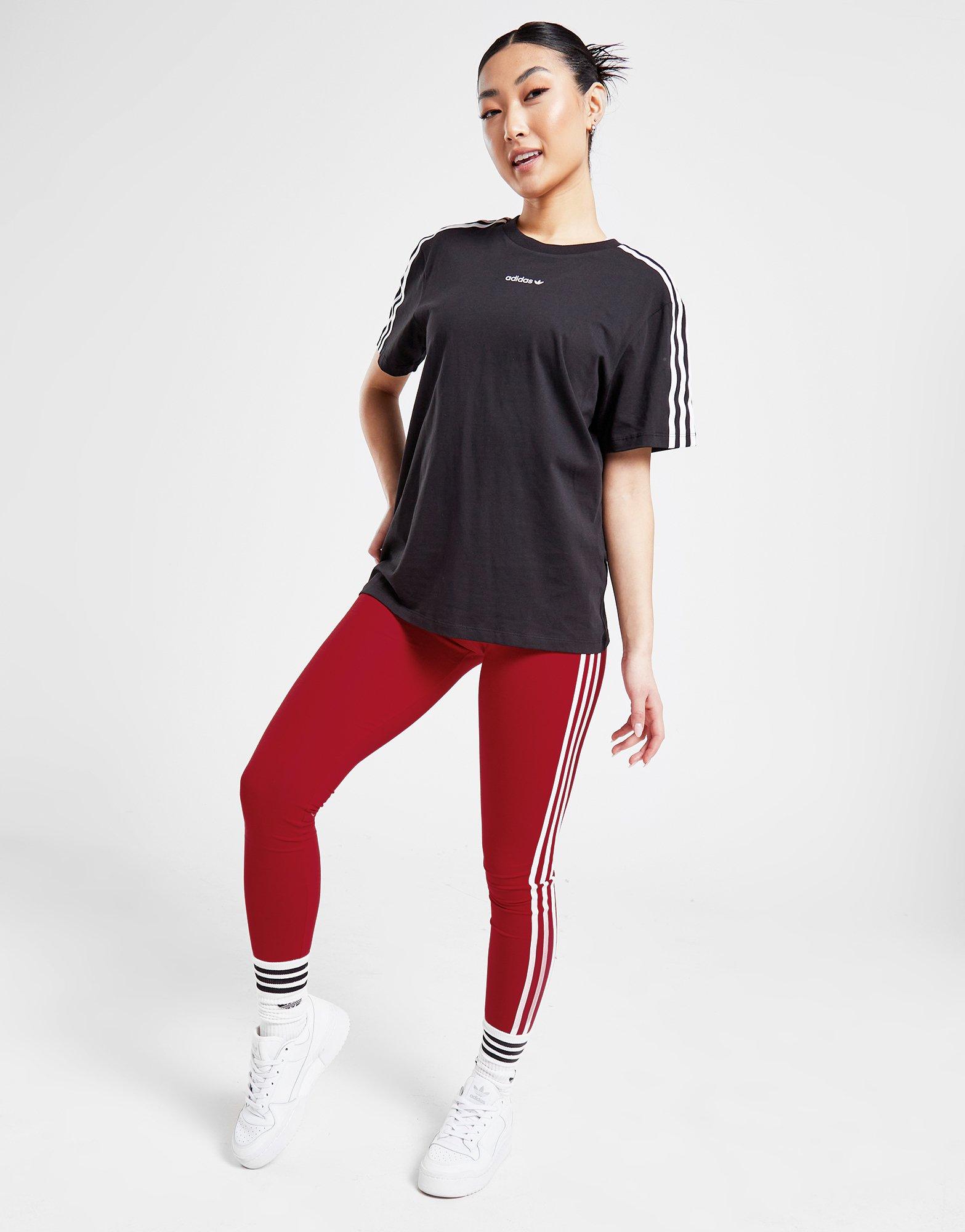 Red adidas Originals Linear High Waist Leggings - JD Sports