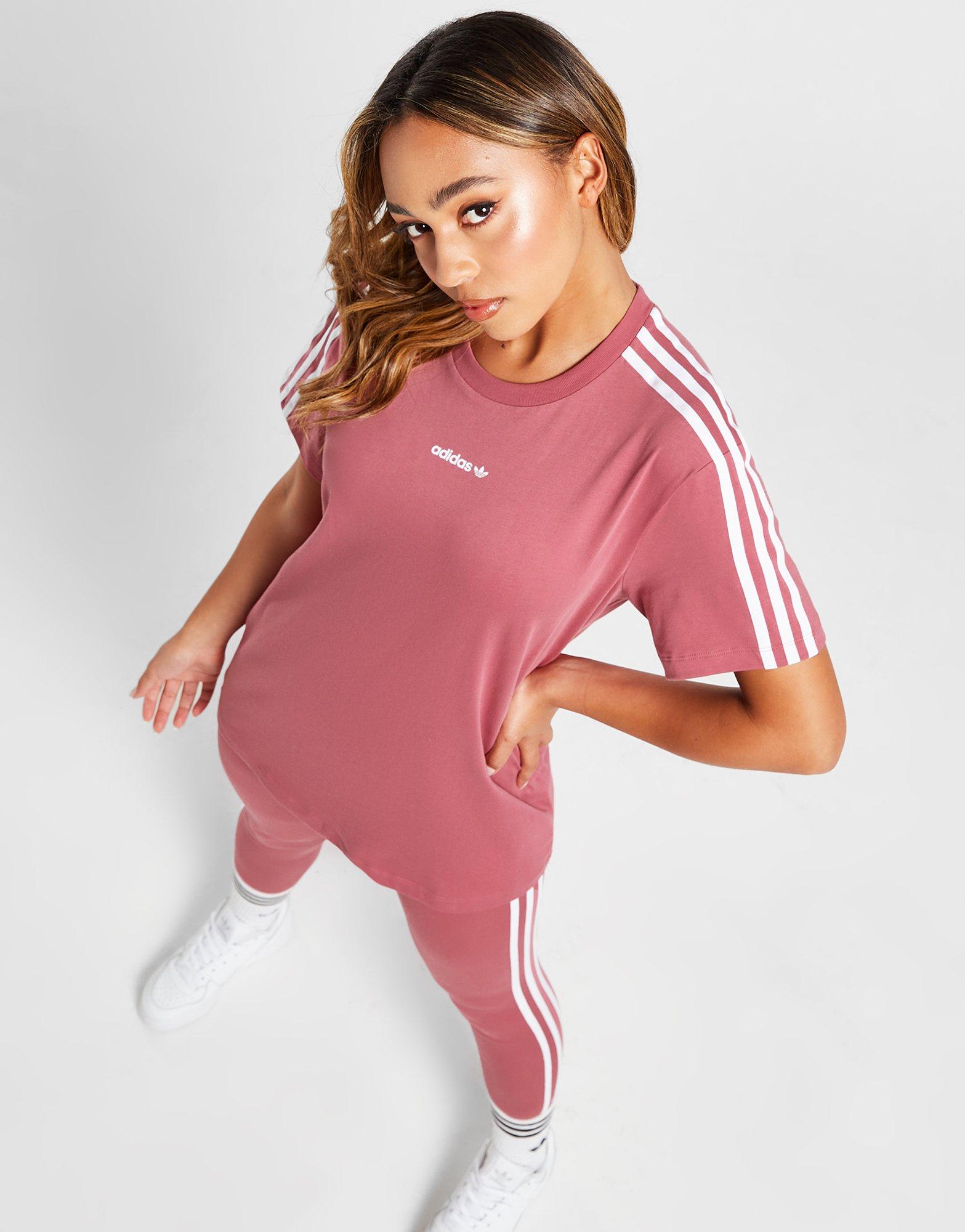 Pink adidas Originals Linear Logo Boyfriend Women's | JD Sports Malaysia