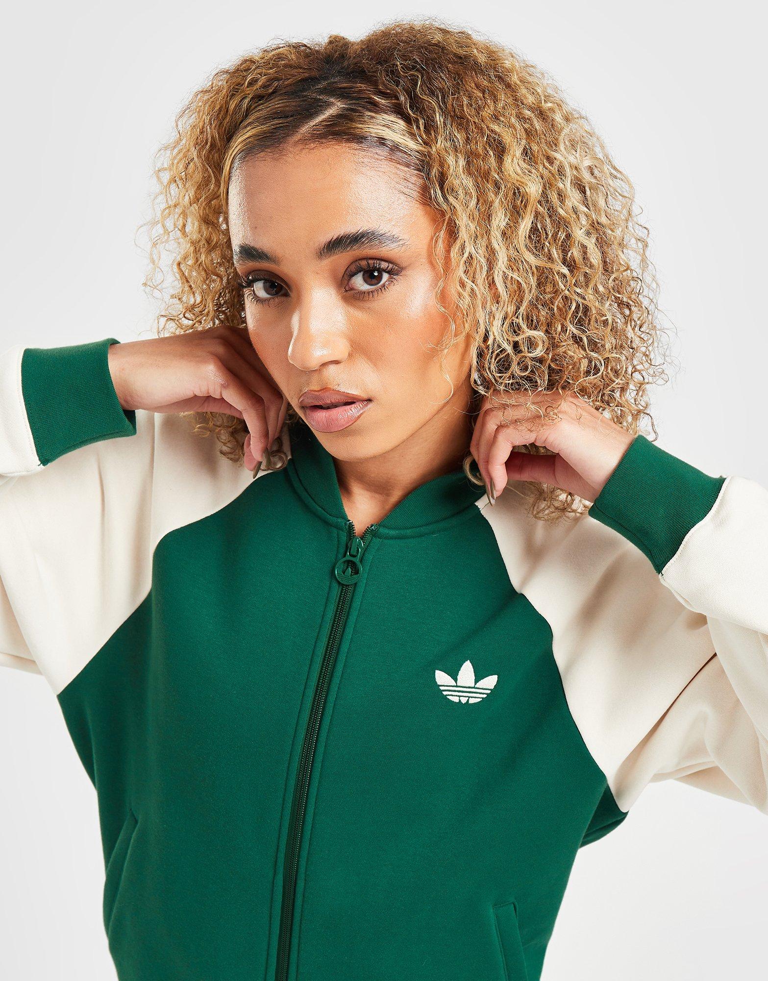 Green adidas sale jacket womens