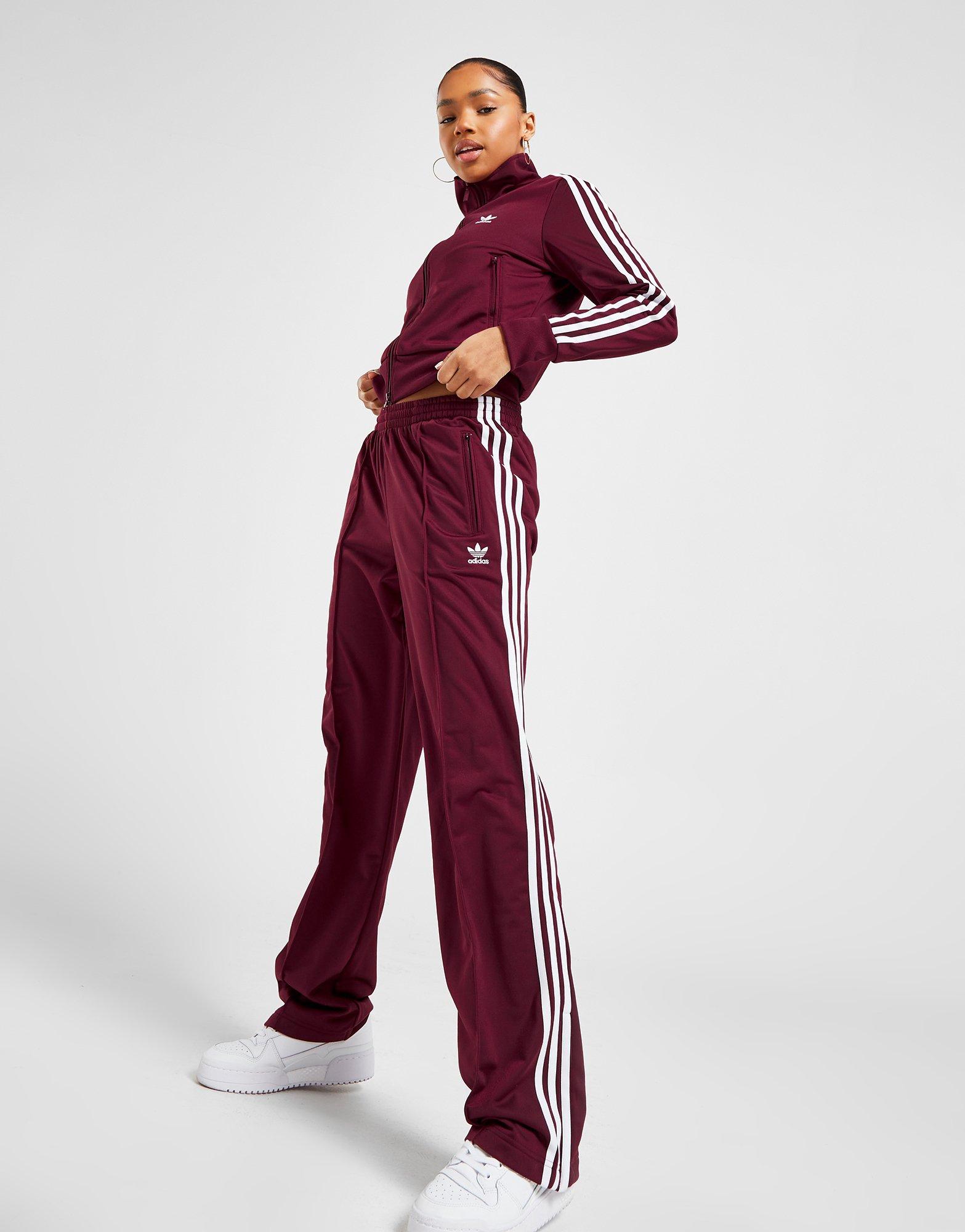 Burgundy adidas tracksuit sale