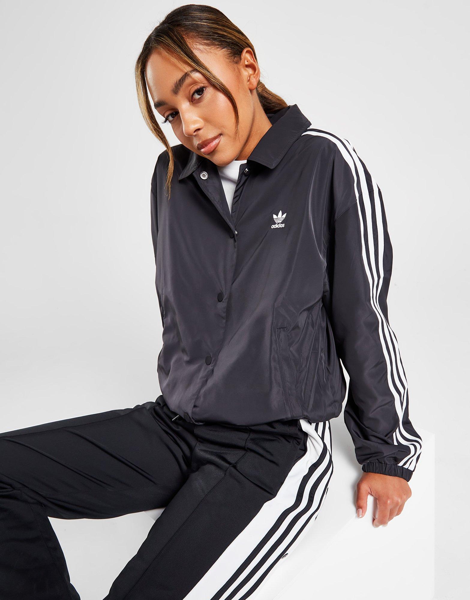 Black adidas Originals 3-Stripes Coach Jacket | JD Sports UK