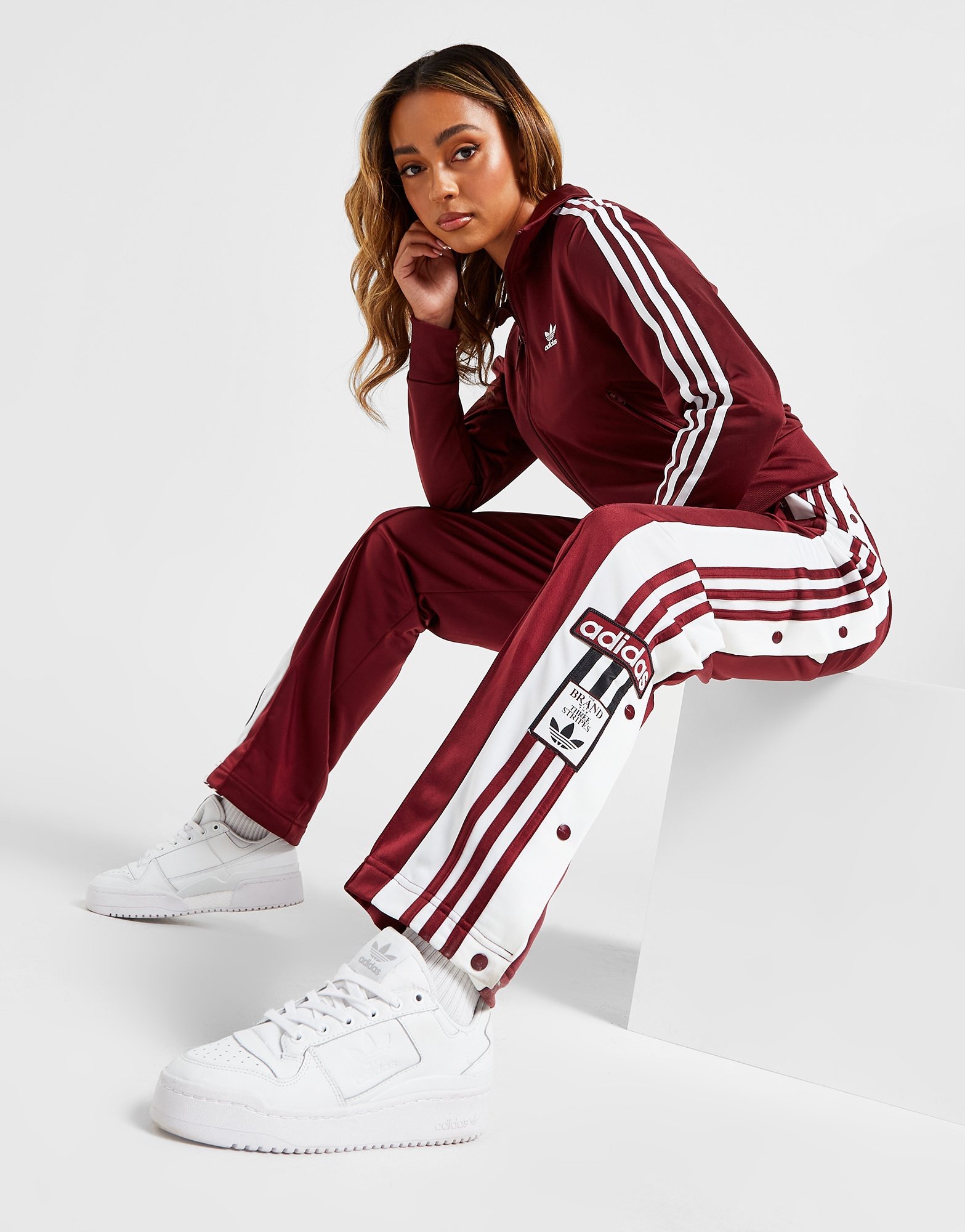 Burgundy adidas Originals Adibreak Track Pants | JD Sports