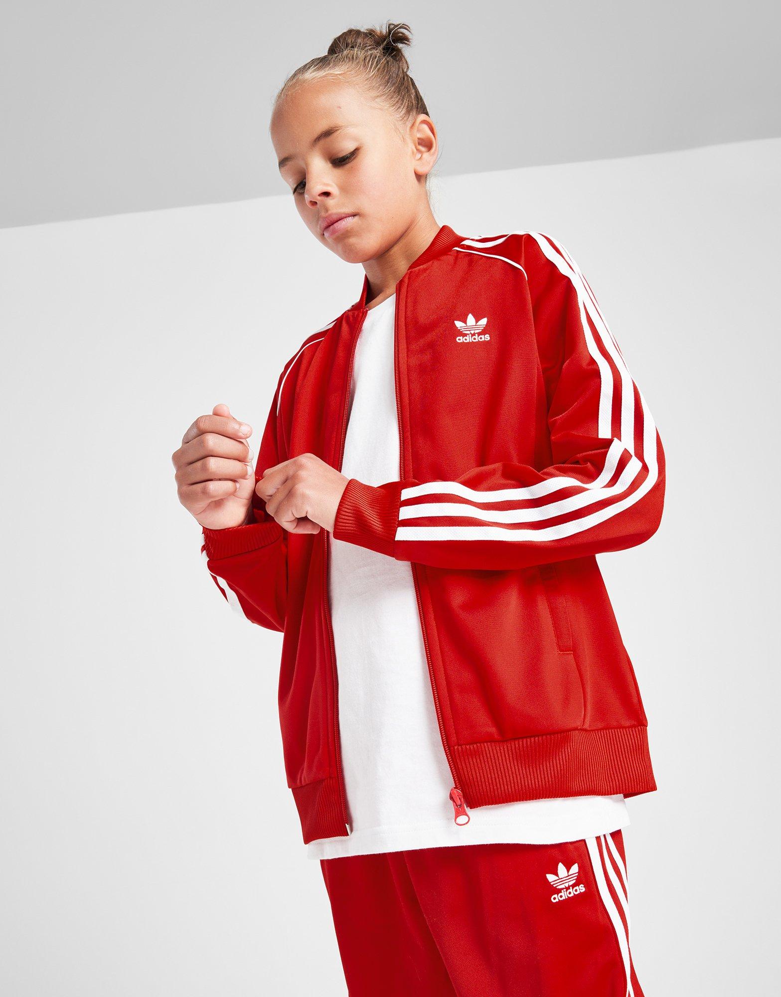 Adidas sst best sale jacket red