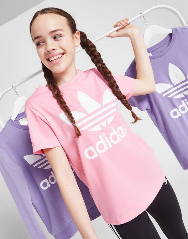Verval Vlak Afsnijden Pink adidas Originals Girls' Trefoil T-Shirt Junior | JD Sports Global