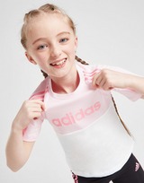 adidas Girls' Linear T-Shirt/Shorts Set Children