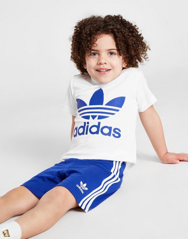 Aprobación solo reporte adidas Originals Trefoil T-Shirt/Shorts Set Infant en Blanco | JD Sports  España