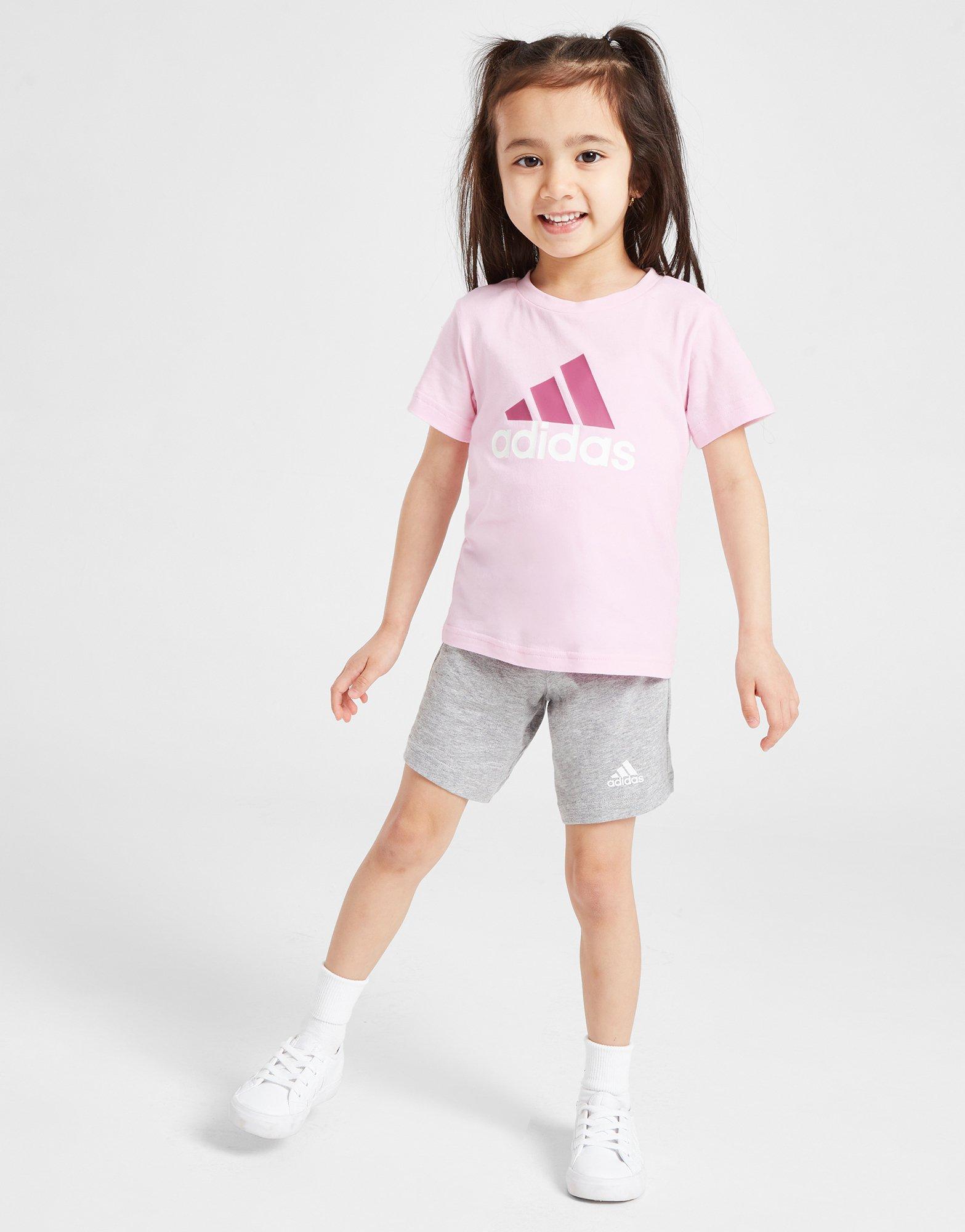 adidas Girls' Badge Of Sport T-Shirt/Shorts Set Infant
