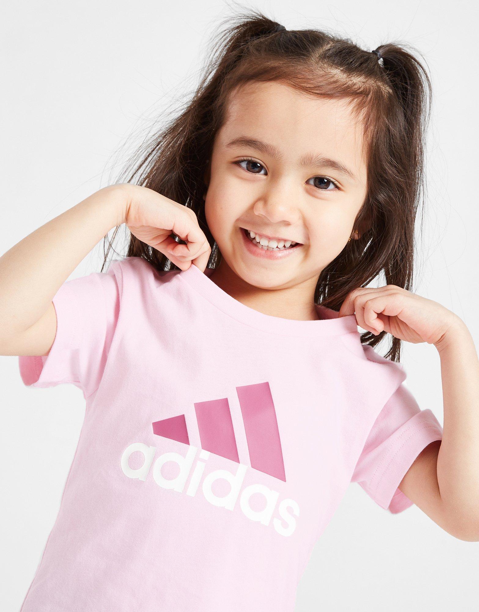 adidas Girls' Badge Of Sport T-Shirt/Shorts Set Infant