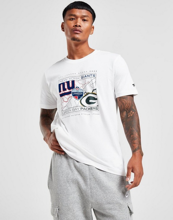 White Official Team Green Bay Packers V NY Giants Graphic T-Shirt