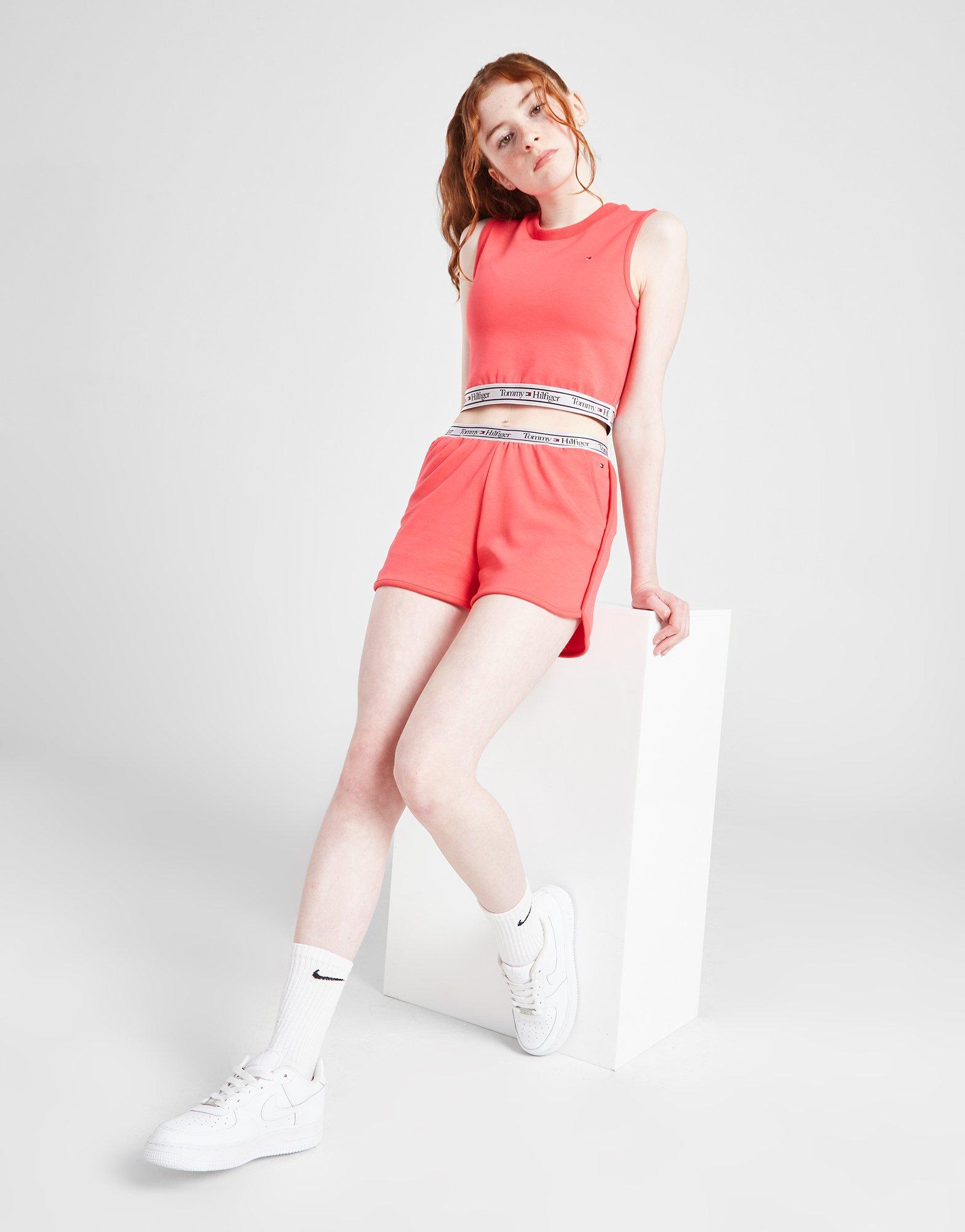 Pink Tommy Hilfiger Girls' Tape Vest/Shorts Set Junior JD Sports Malaysia