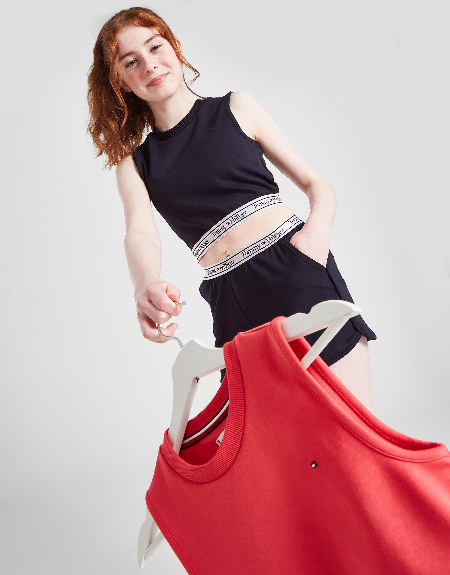 Blue Tommy Hilfiger Girls' Tape Vest/Shorts Set Junior JD Sports NZ