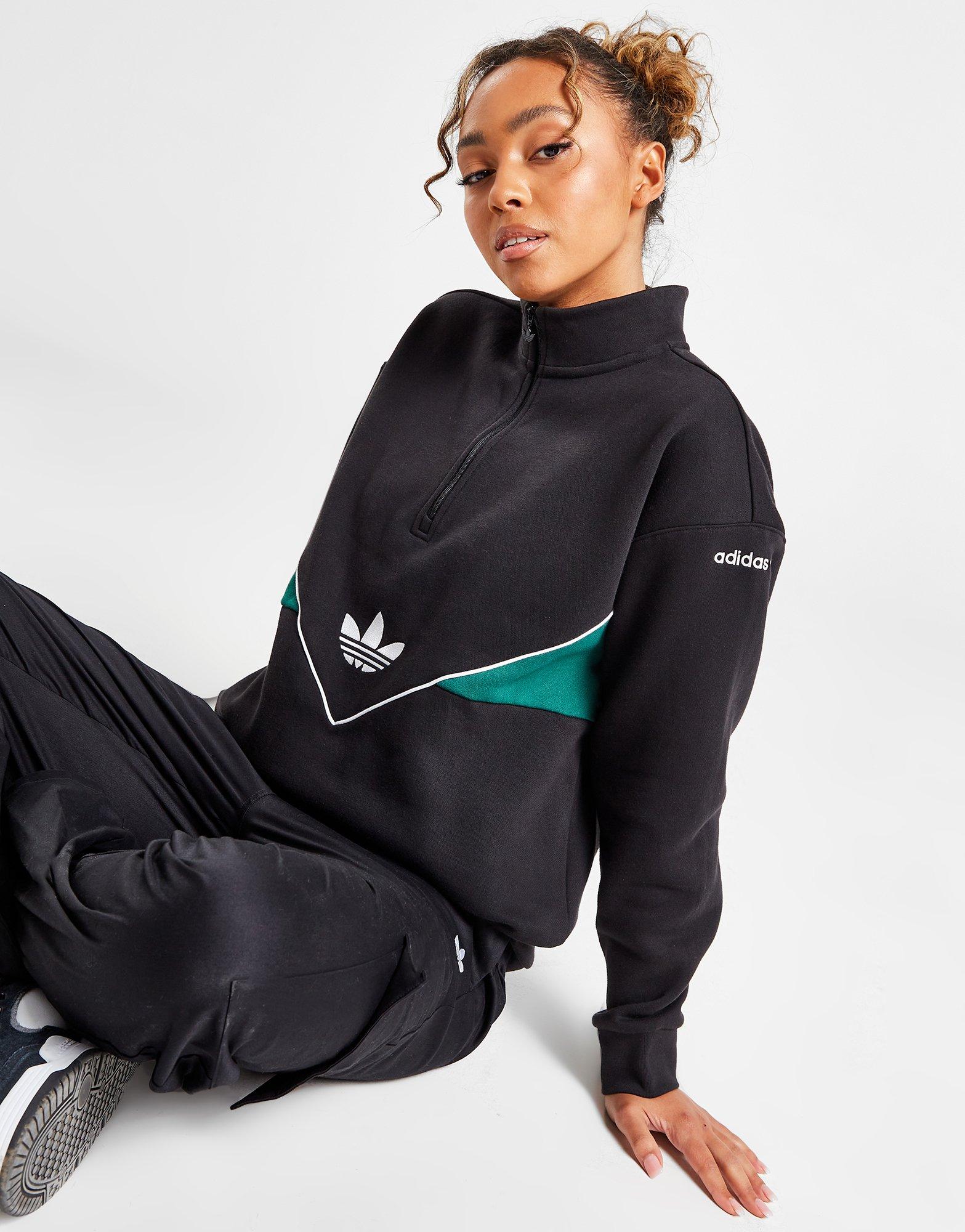 Black adidas Originals Colorado 1/4 Zip Sweatshirt | JD Sports UK