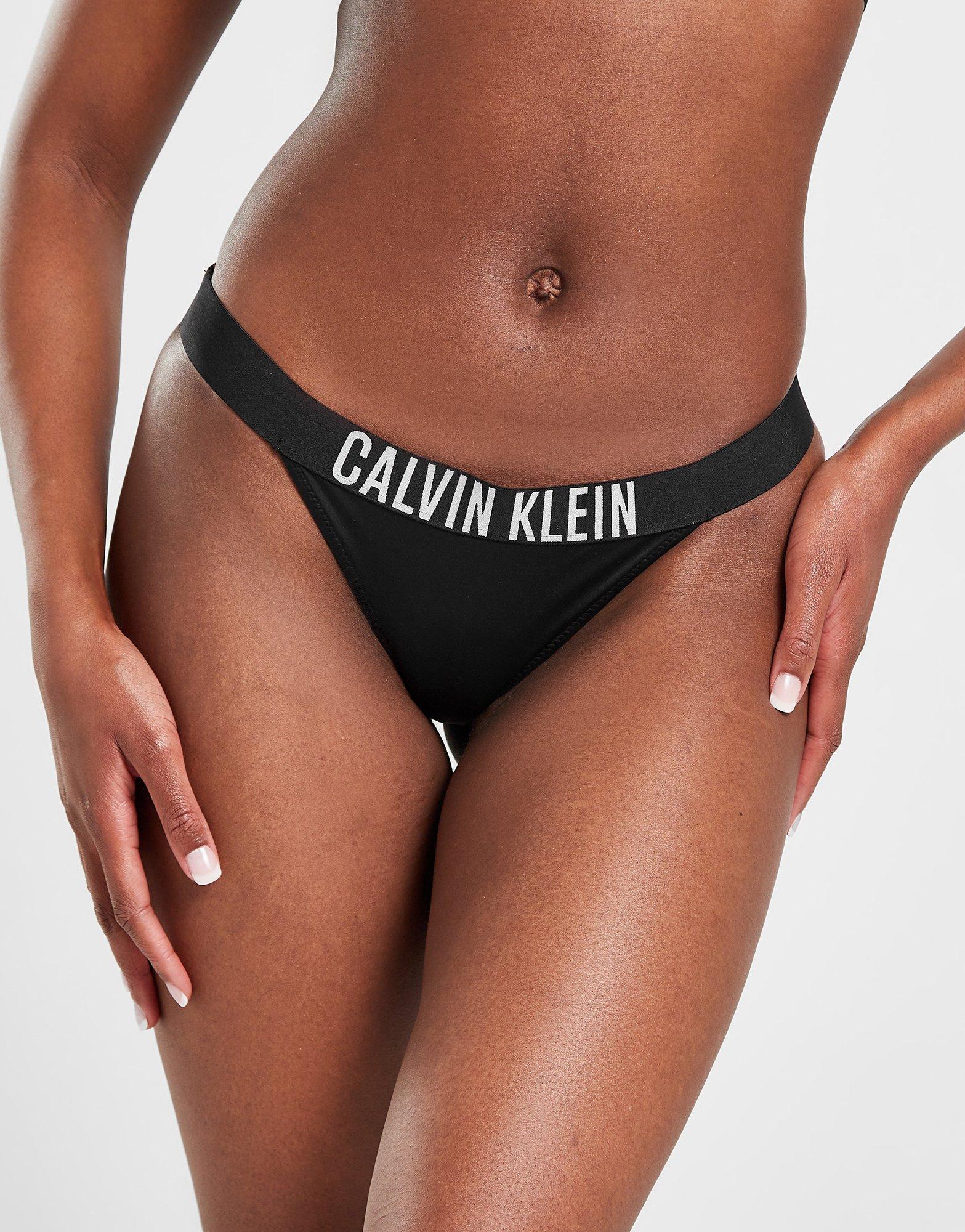 Green Calvin Klein Swim Large Logo Bikini Bottoms