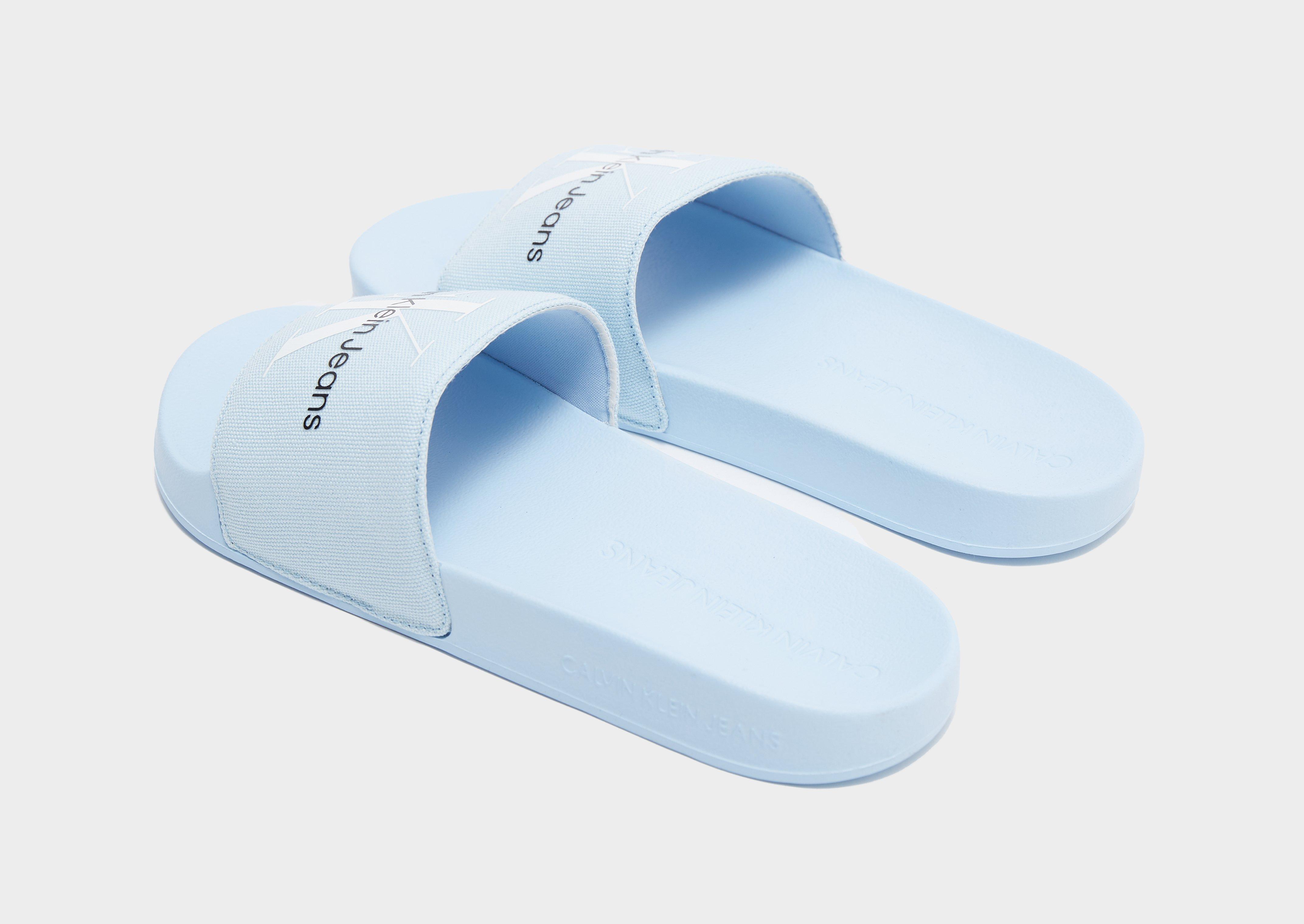 Blue Calvin Klein Jeans Monogram Slides Women s JD Sports 42 OFF