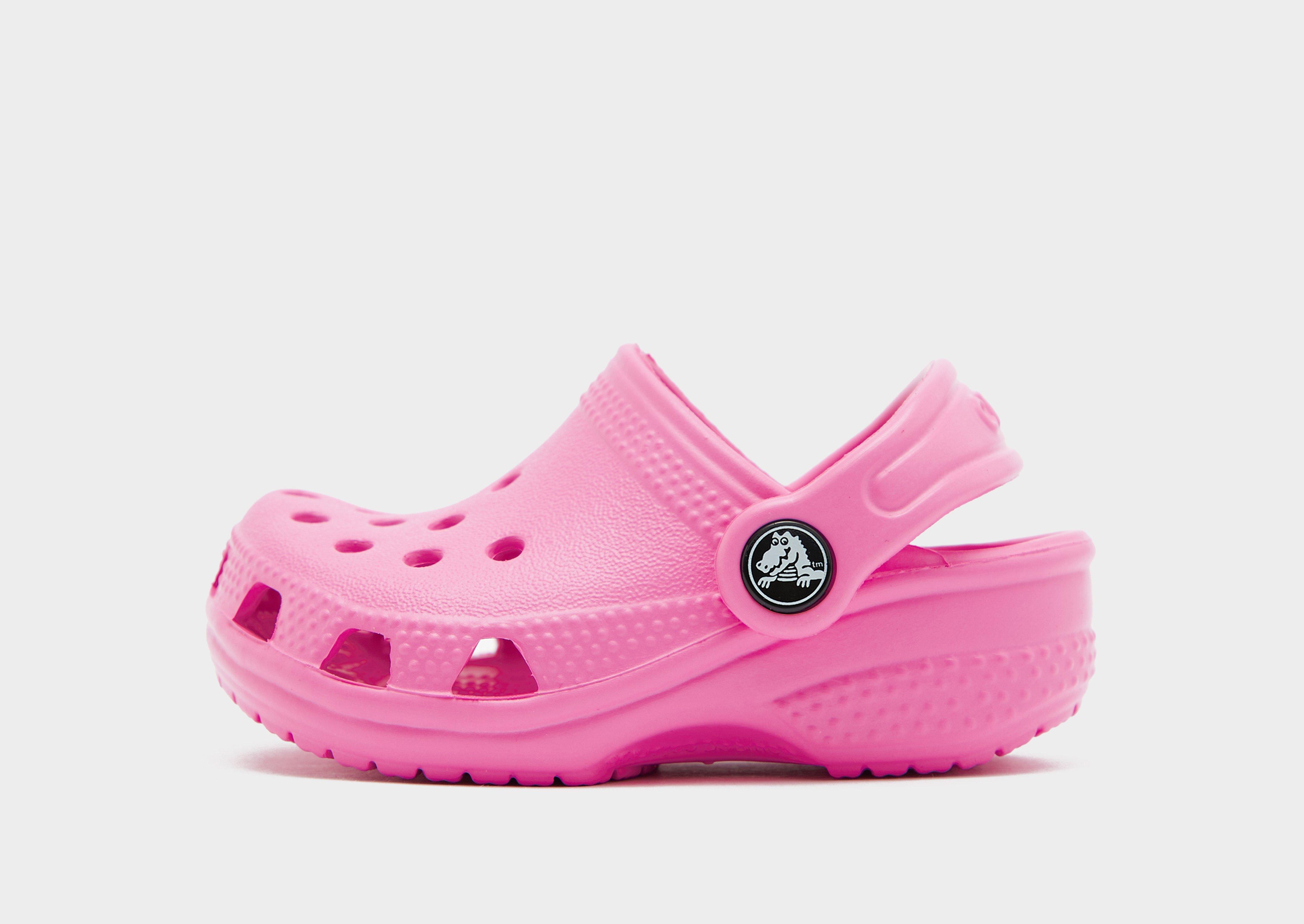 Baby pink fur discount crocs