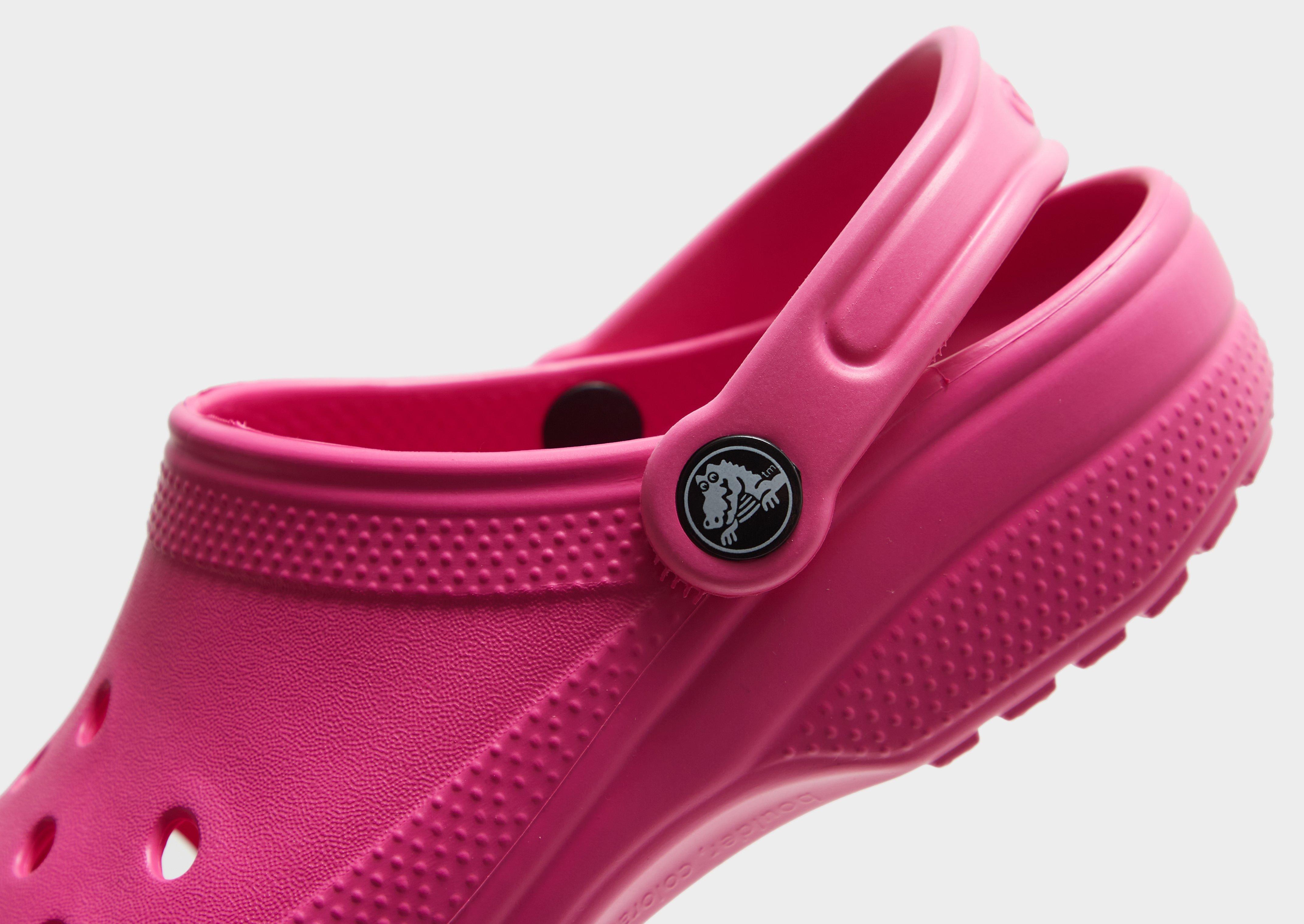 Pink best sale adult crocs