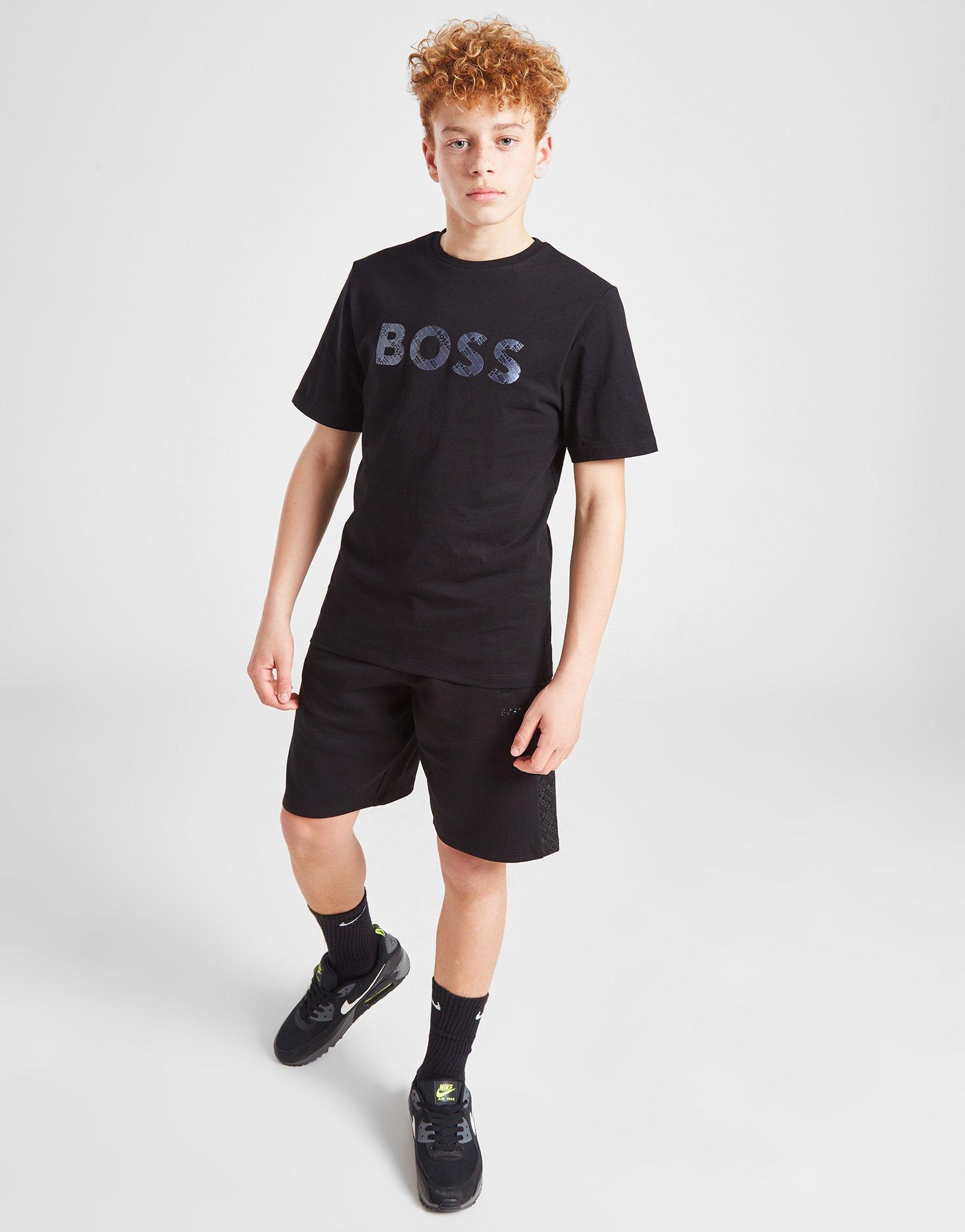 BOSS Mirror Print Logo T-Shirt Junior