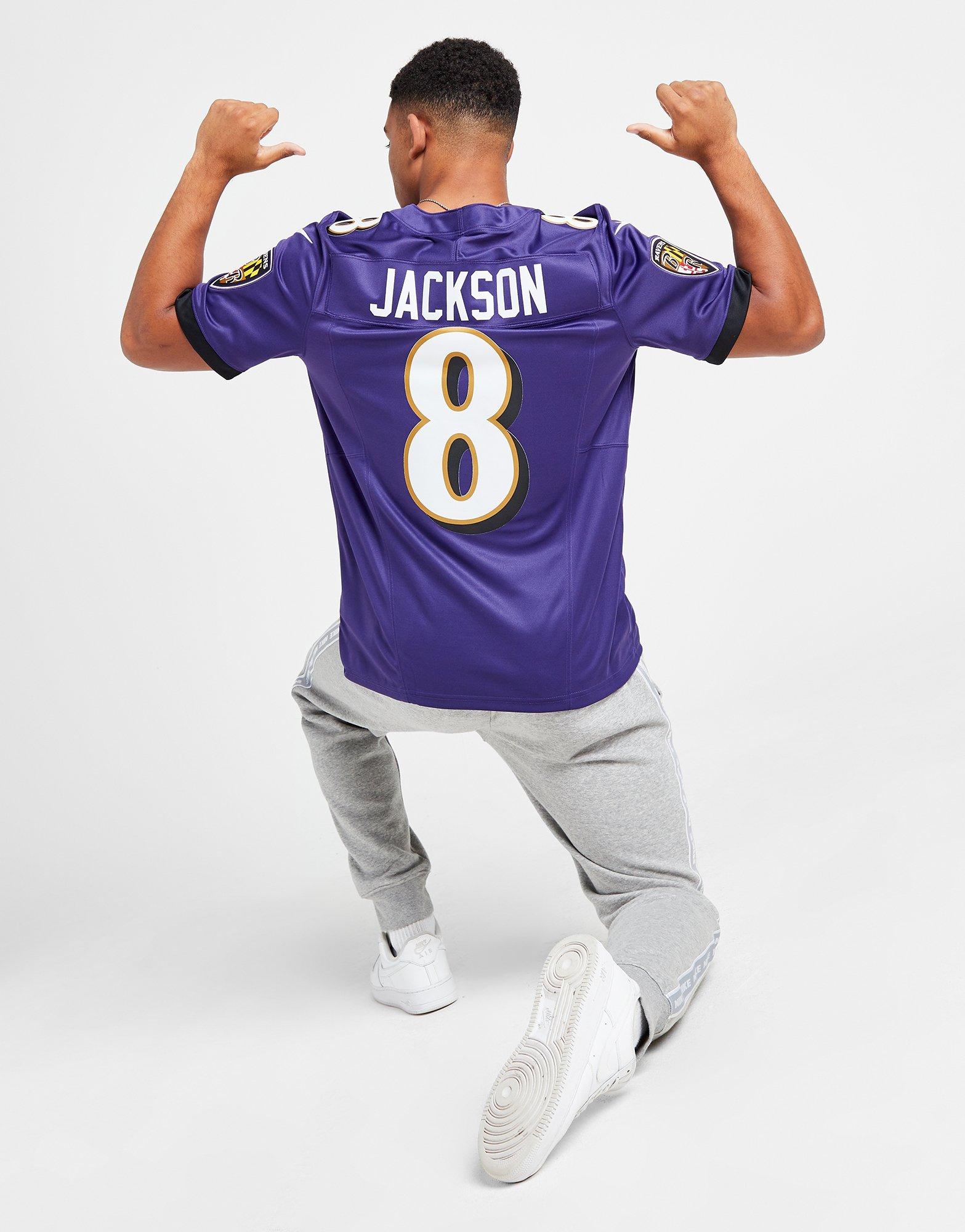 Black Nike NFL Baltimore Ravens Jackson #8 Jersey Junior