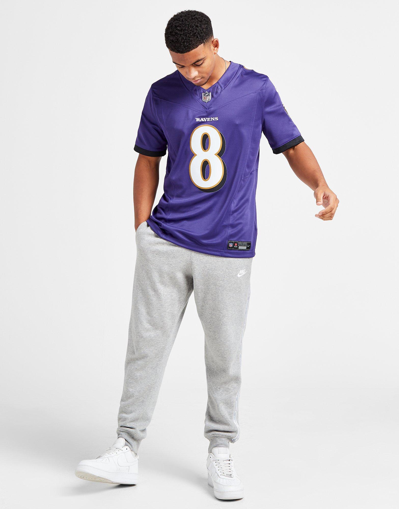 Purple Nike NFL Baltimore Ravens Jackson #8 Jersey, JD Sports UK