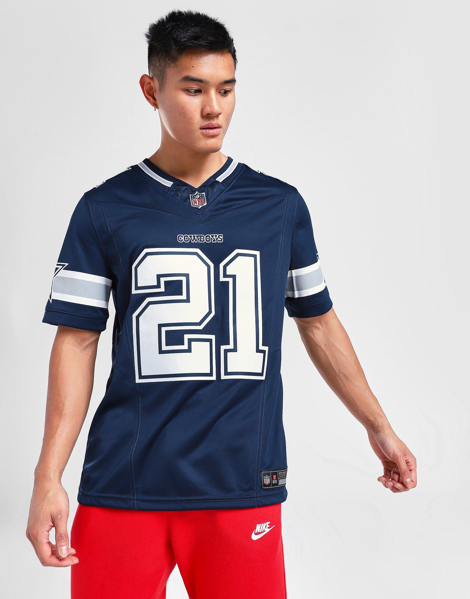 Buy the Nike Men Blue Dallas Cowboys Jersey #21 M NWT