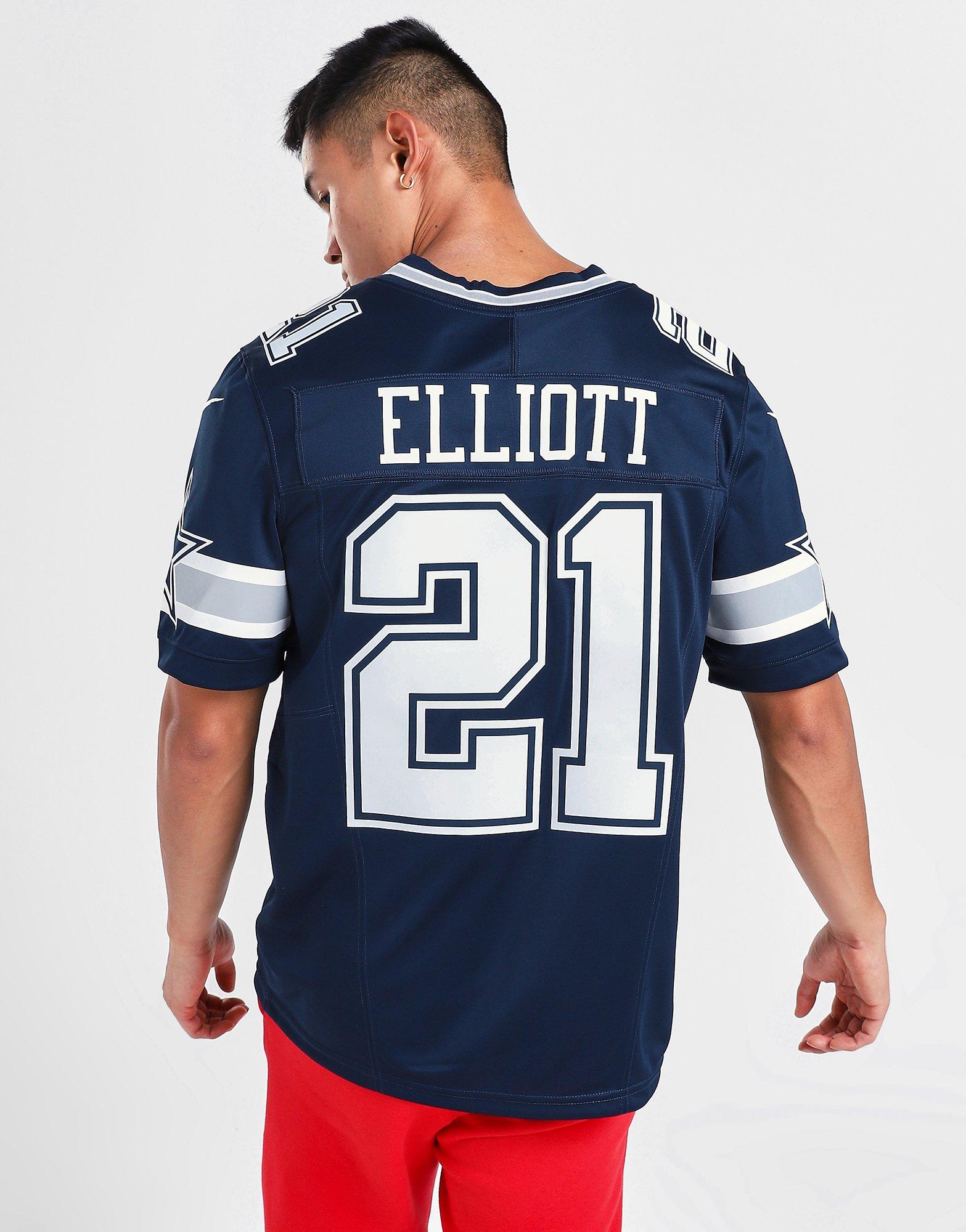 Blue Nike NFL Dallas Cowboys Elliott #21 Jersey