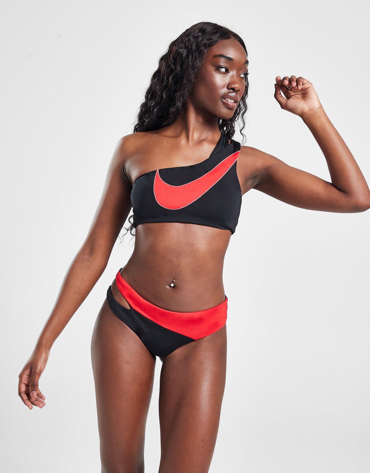 Nike Asymmetric Bikini Top Damen Schwarz JD Sports Deutschland