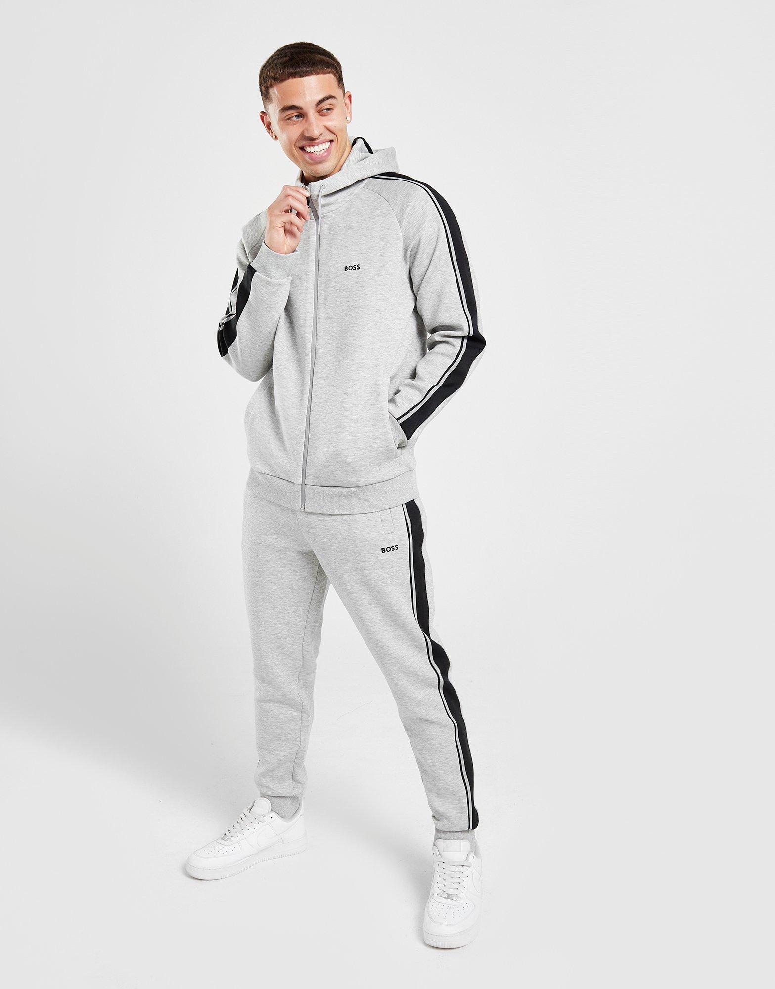 Grey BOSS Full Zip Hooded Tracksuit | JD Sports Global