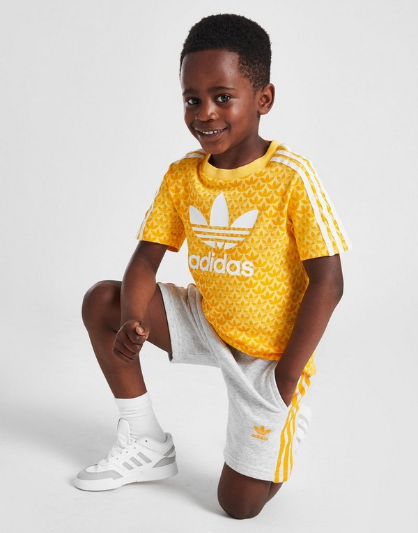 Yellow adidas T-Shirt/Shorts Set Children JD Sports Global