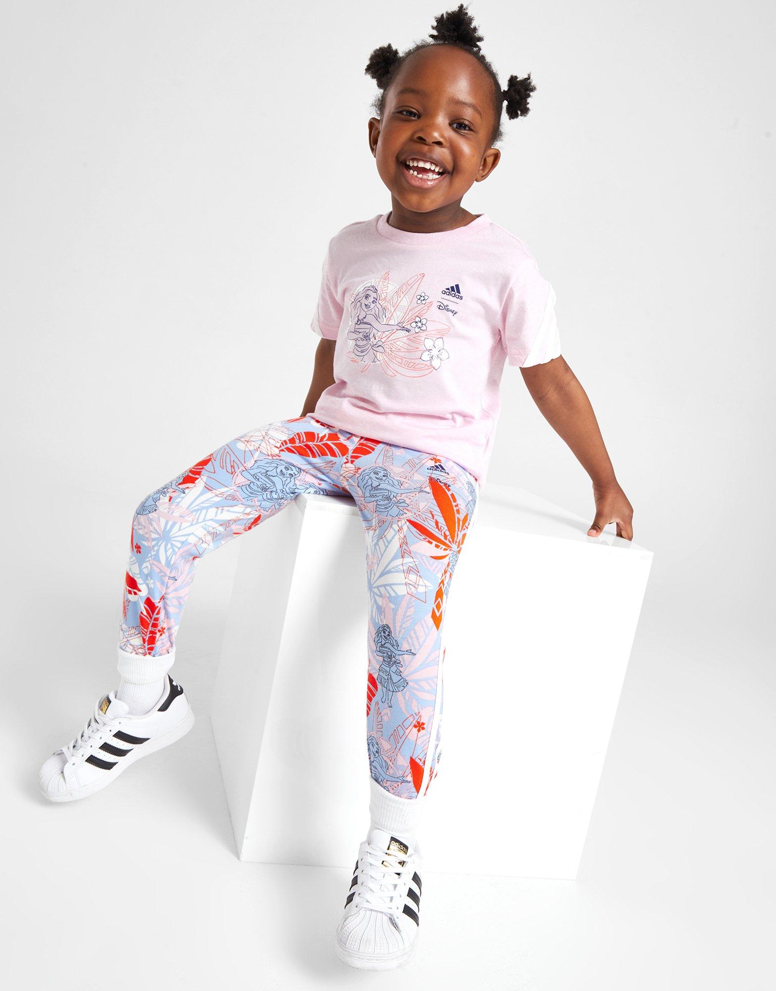 adidas Girls' Moana 3-Stripes T-Shirt Children