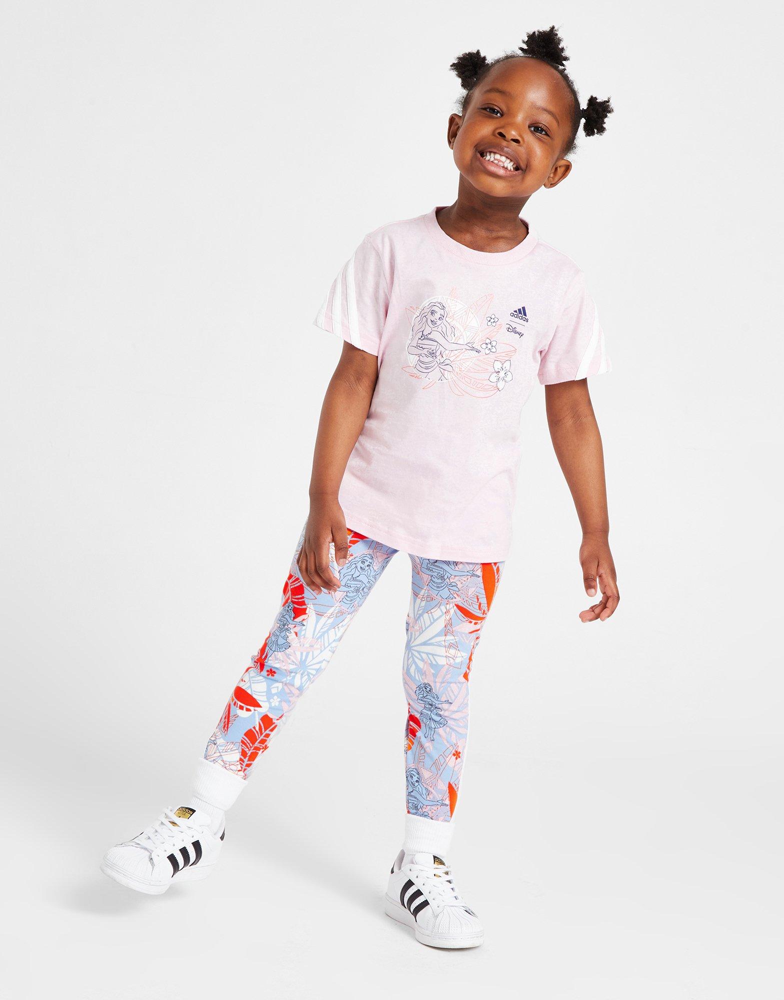 adidas Girls' Moana 3-Stripes T-Shirt Children