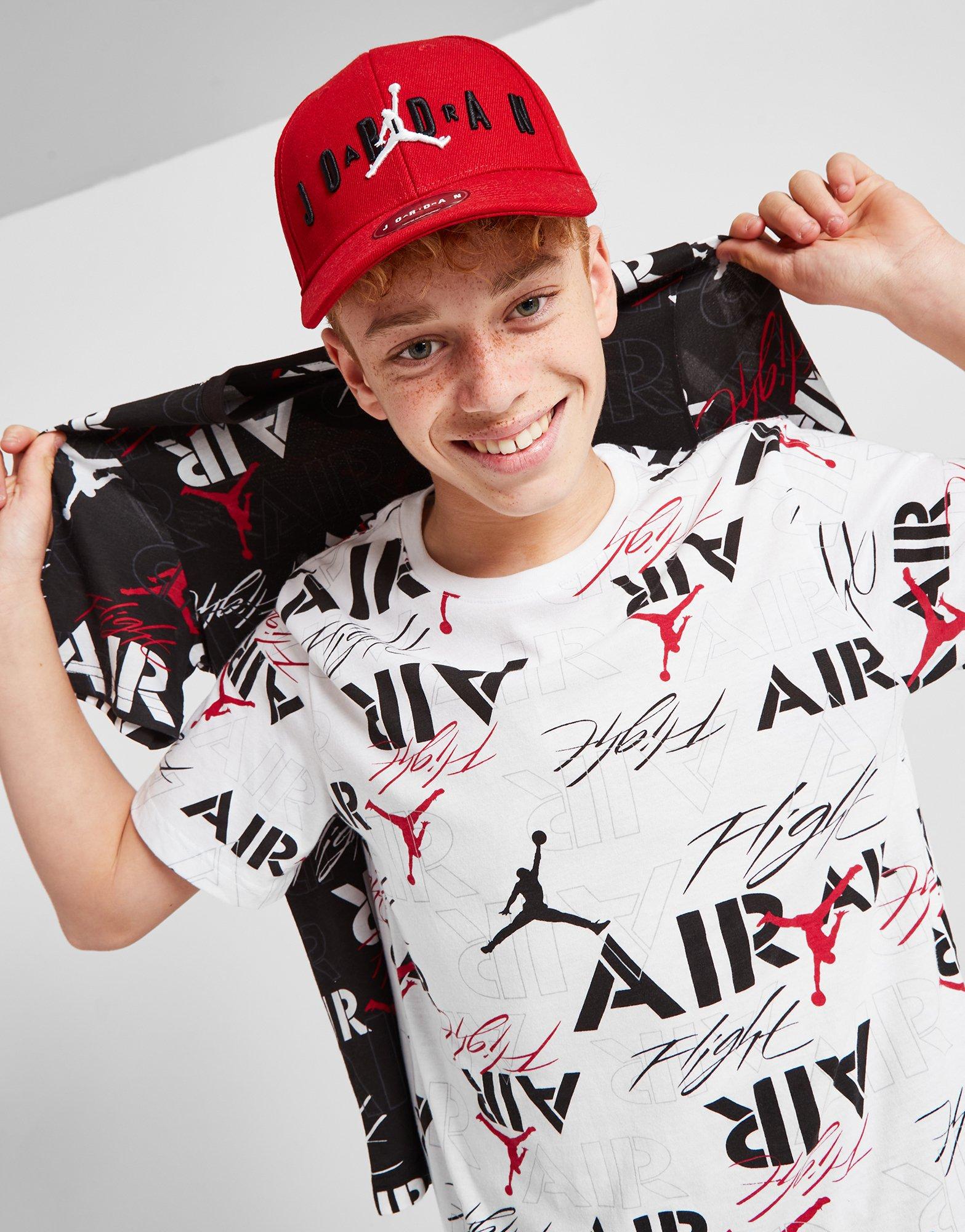 White Jordan Flight All Over Print T-Shirt Junior - JD Sports Global