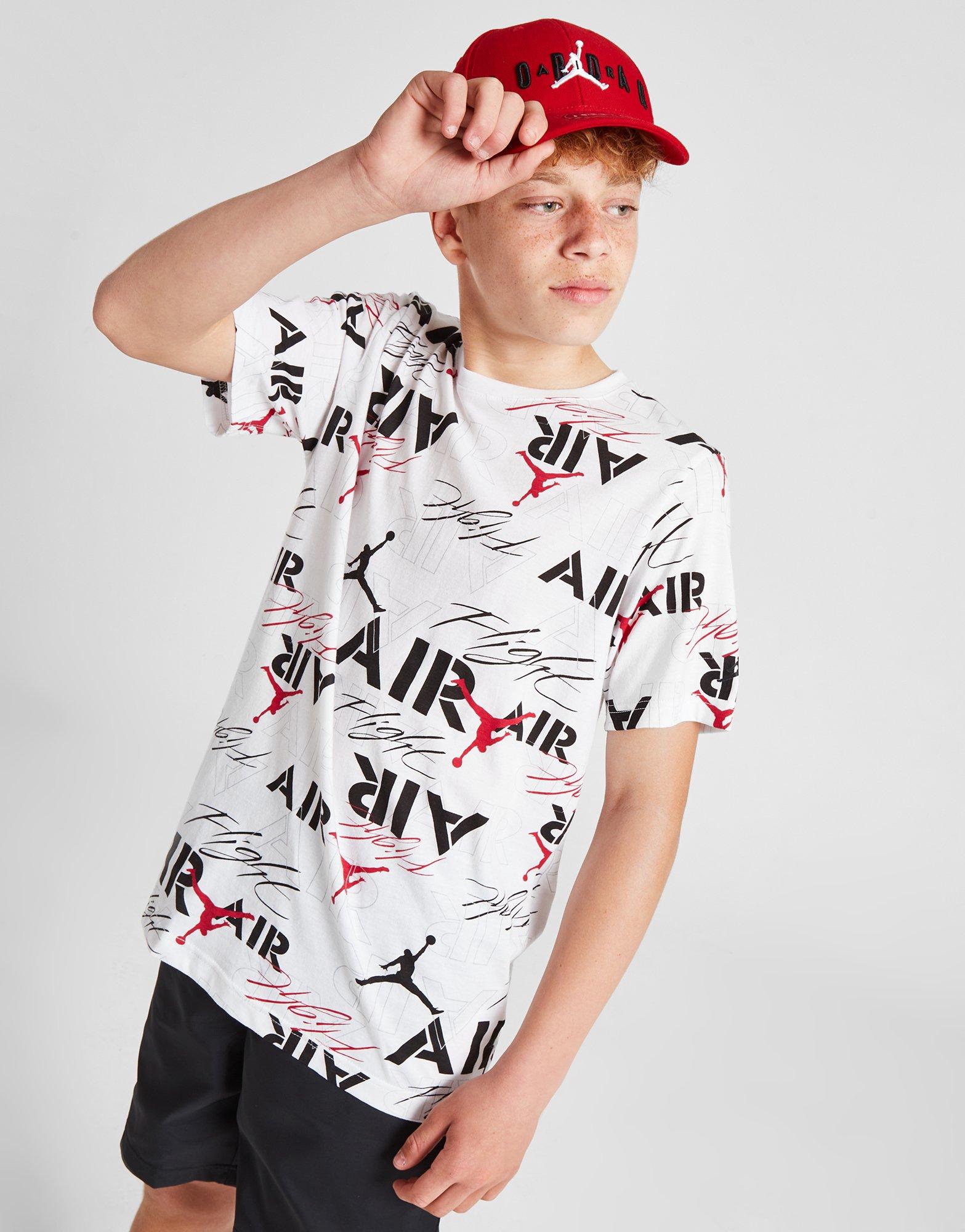 White Jordan Flight All Over Print T-Shirt Junior - JD Sports Global