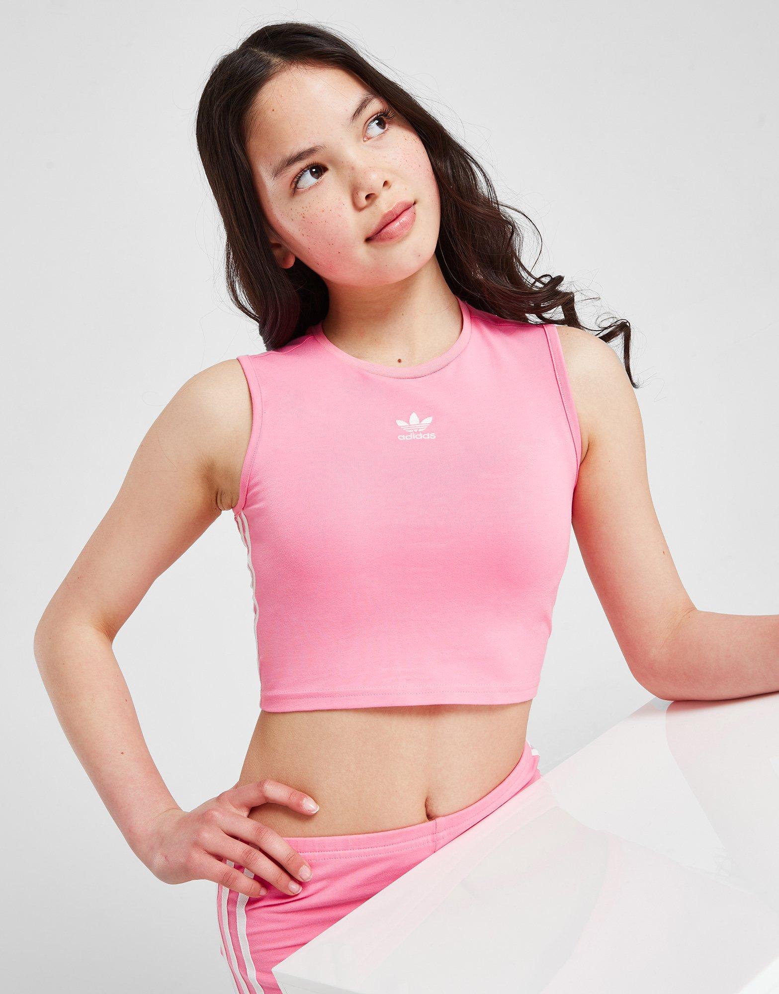 Adidas shop pink crop