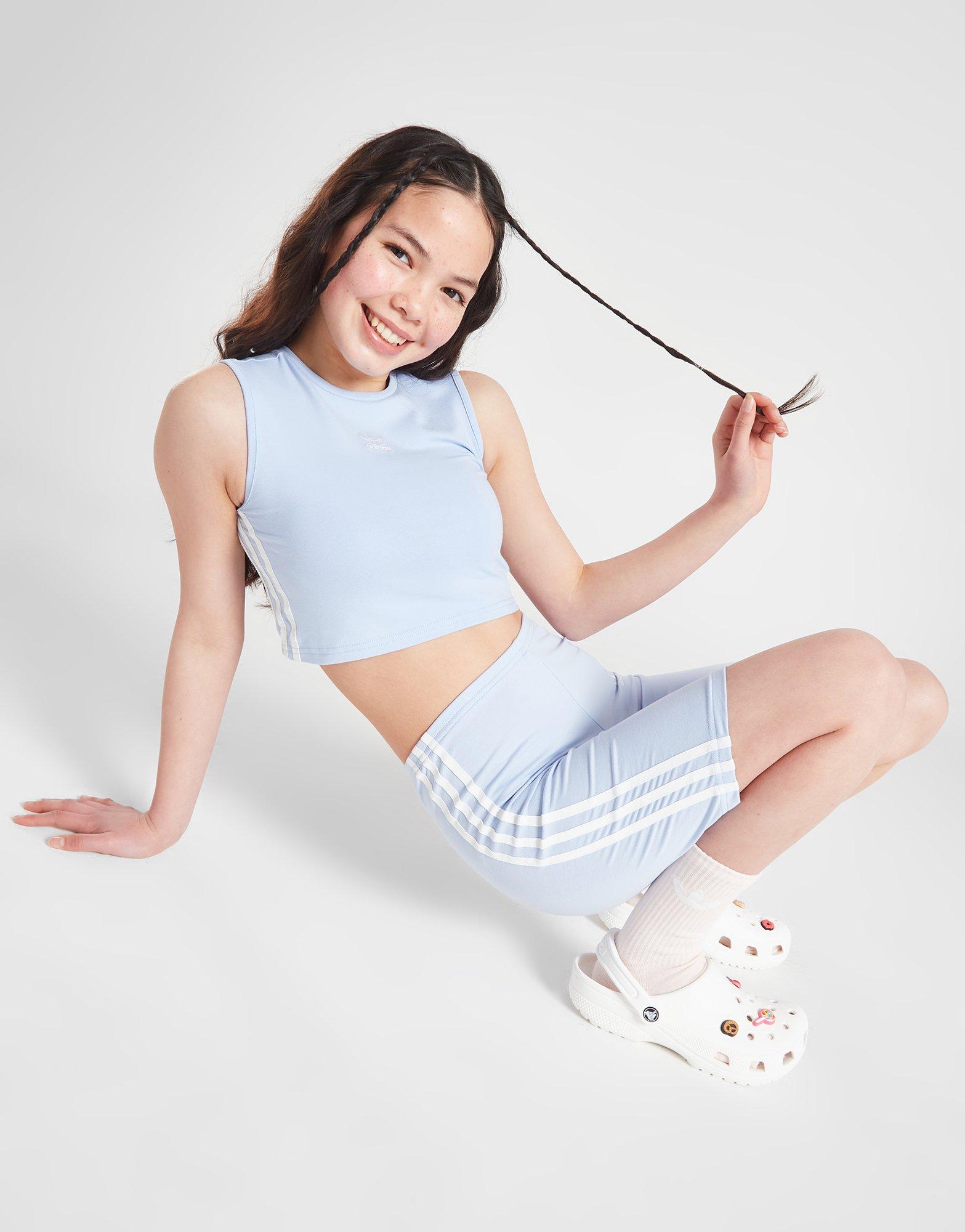 Blue adidas Originals Girls' Trefoil Crop Tank Top Junior - JD Sports Global