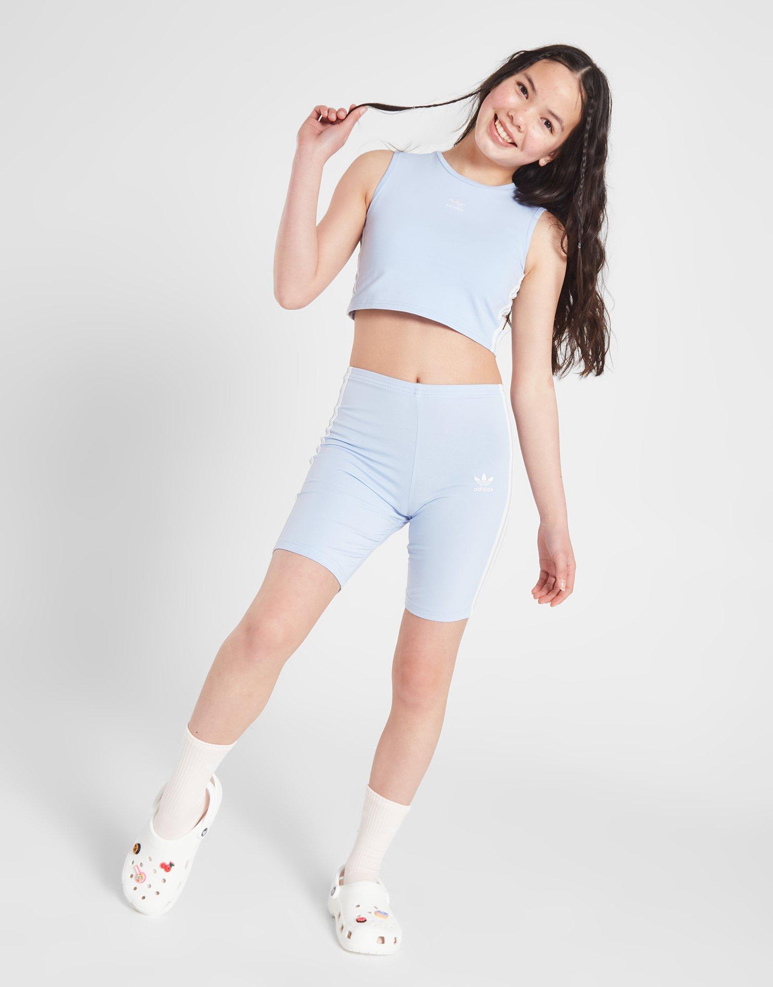adidas Originals Girls' Trefoil Crop Tank Top Junior