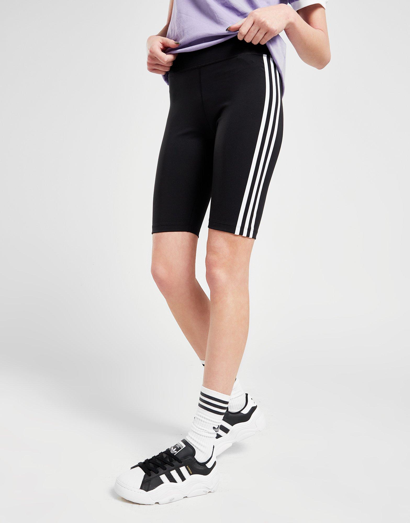 adidas Originals – Adicolor – Schwarze Leggings mit drei Streifen und hohem  Bund