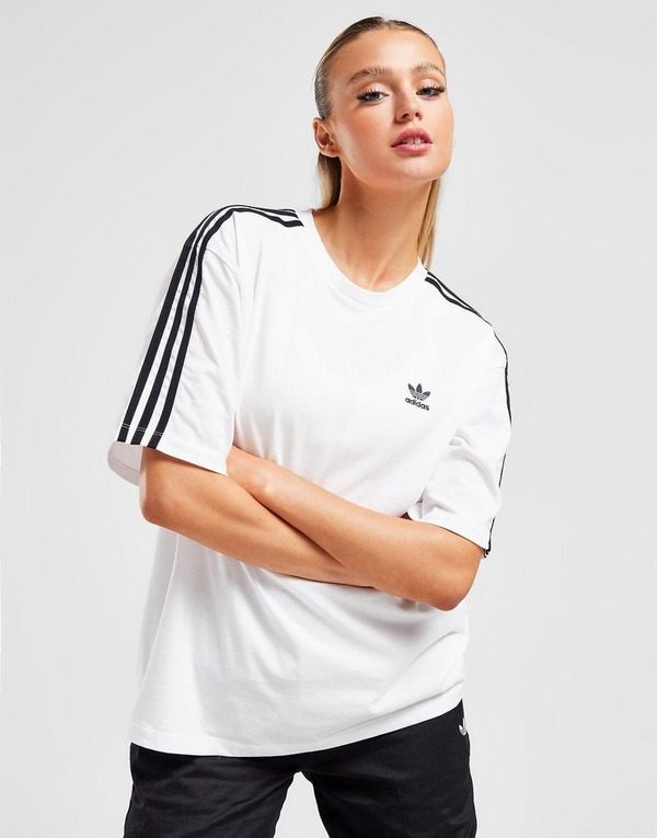 White adidas Originals 3-Stripes Oversized T-Shirt - JD Sports Global