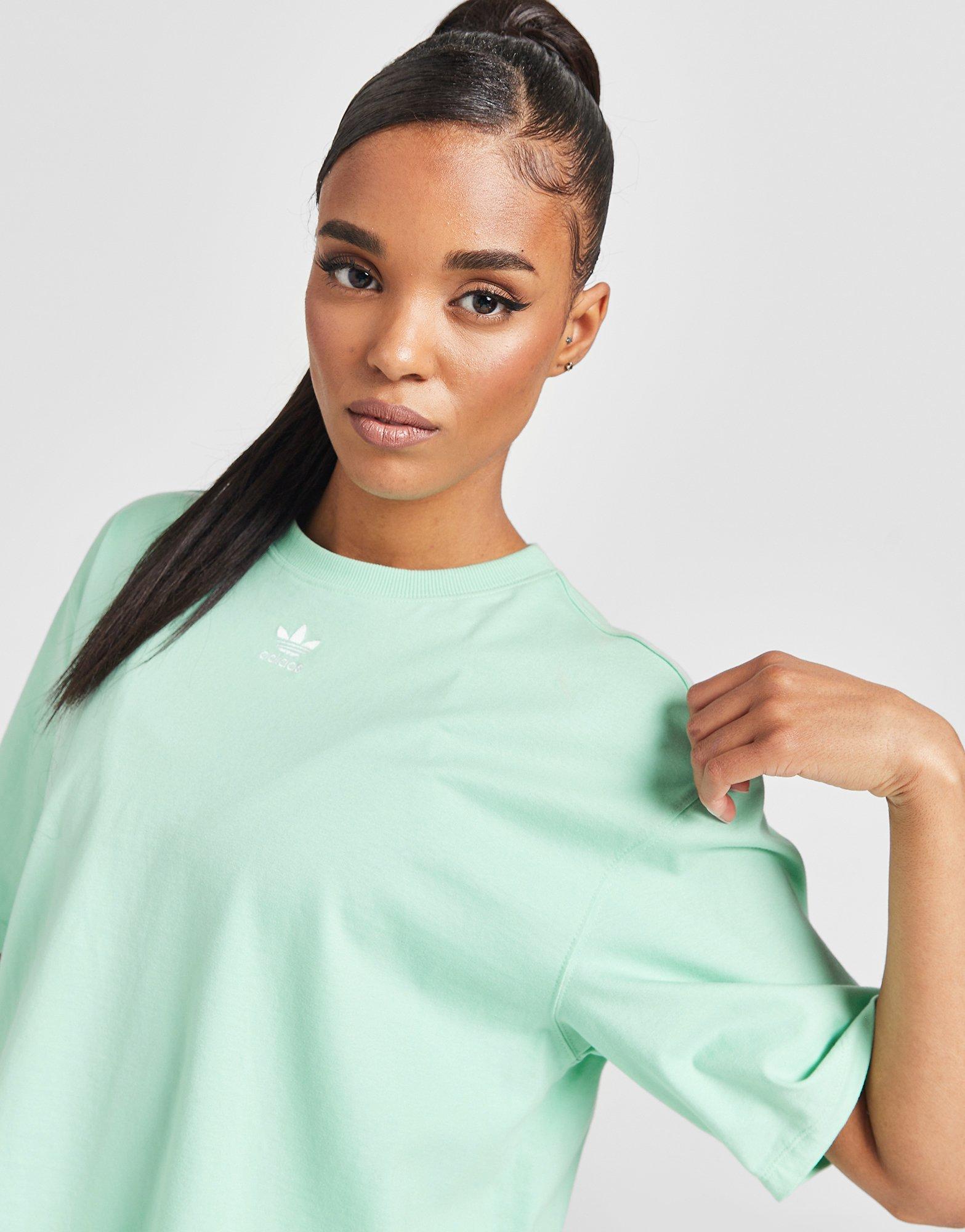 Mint green adidas shirt womens sale