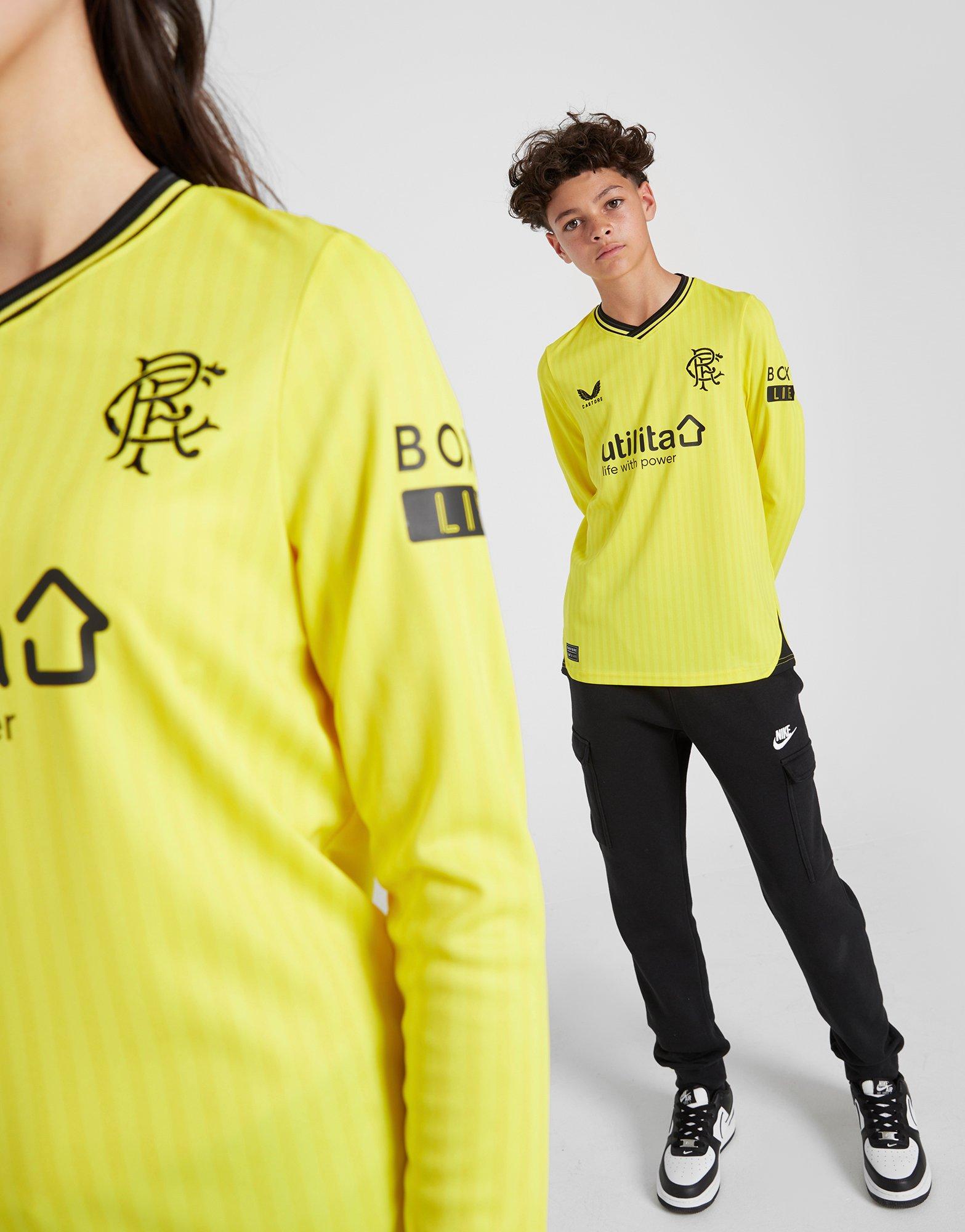 Yellow Rangers Junior 22/23 Third Goalkeeper Shirt – Castore